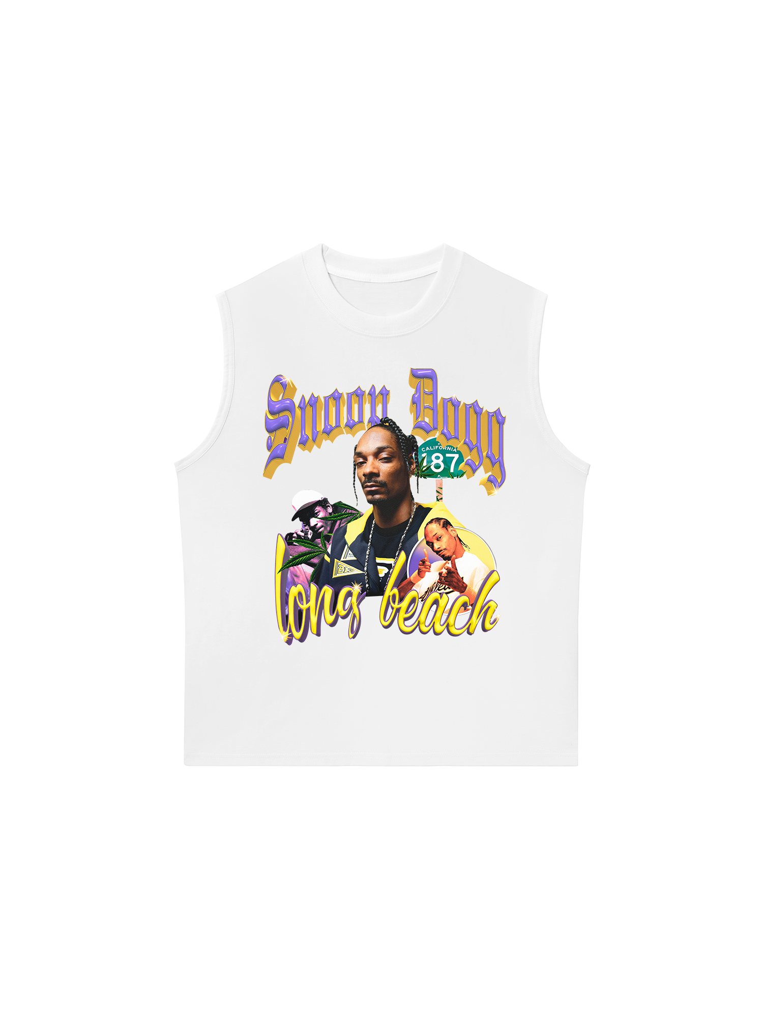 Áo Ba Lỗ Relaxed Fit Rapper Snoop Dogg 187 Cali