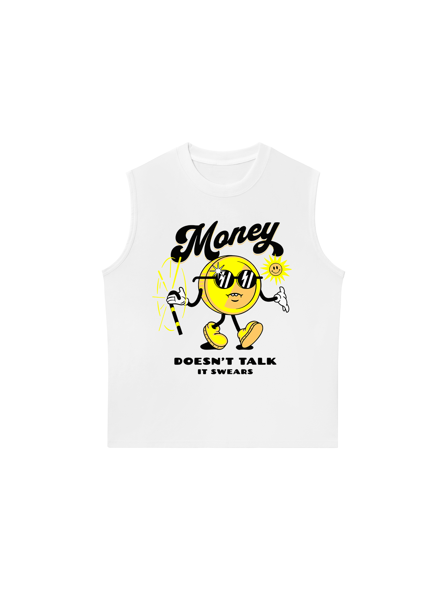 Áo Ba Lỗ Relaxed Fit Money Doesn_t Talk It Swears
