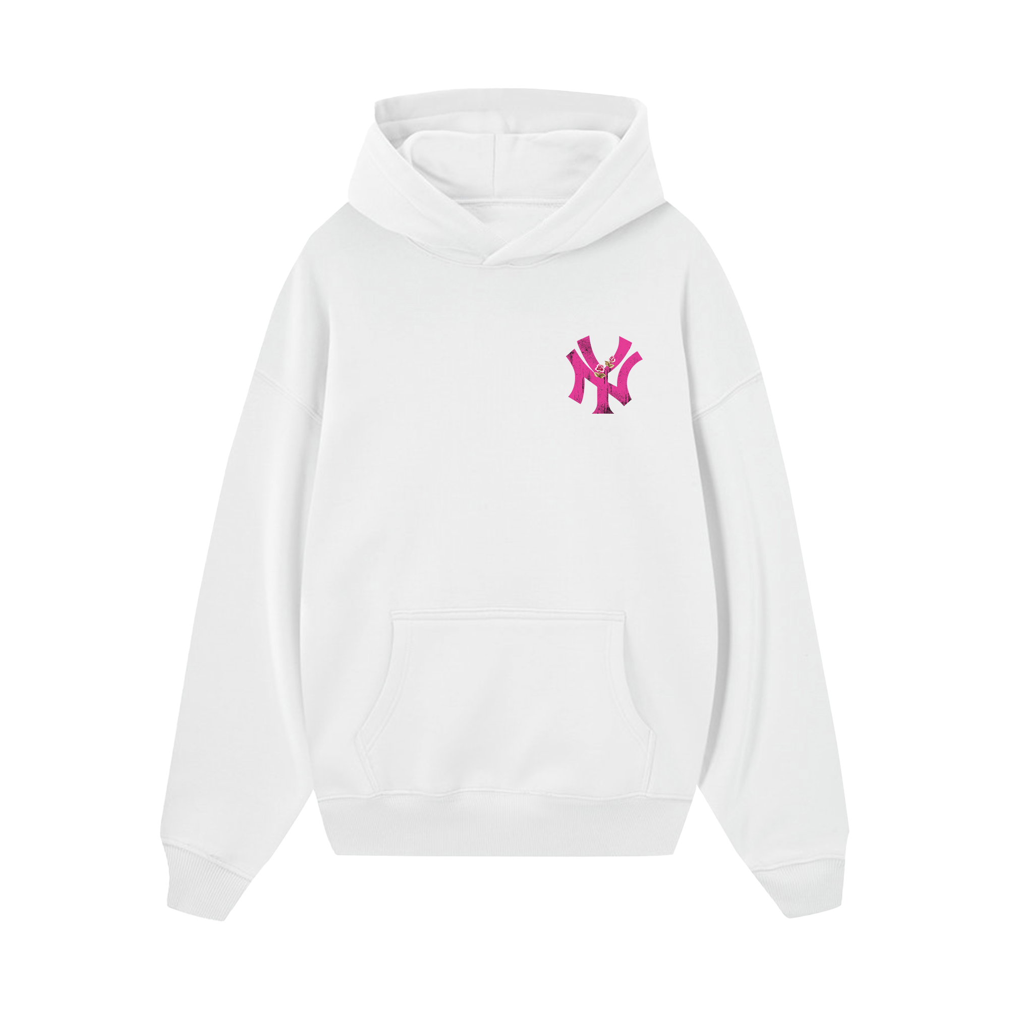 MLB Floral Pink Rose New York Yankees Hoodie