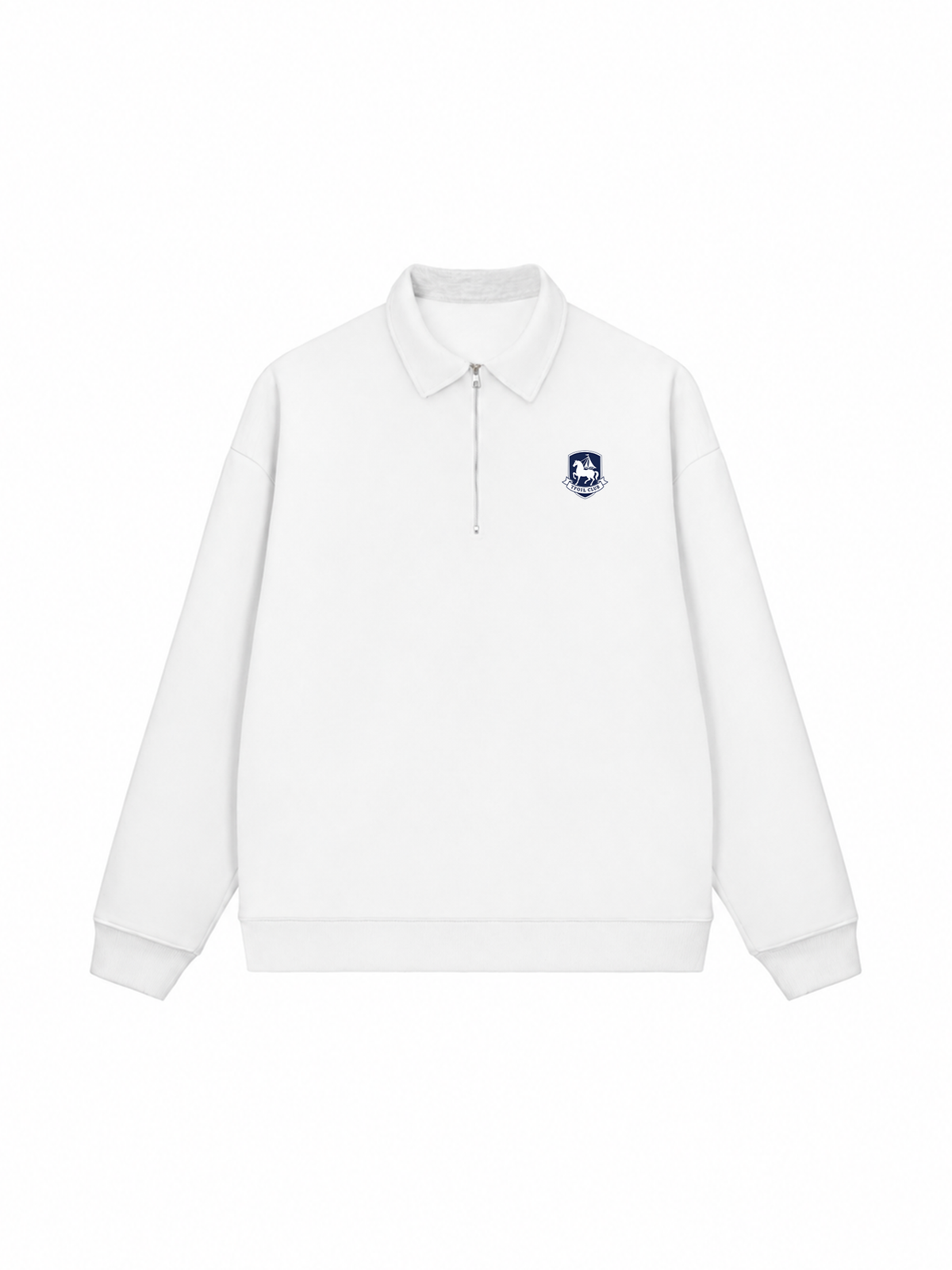 Áo Sweater Polo Nỉ Hai Da Horse Logo