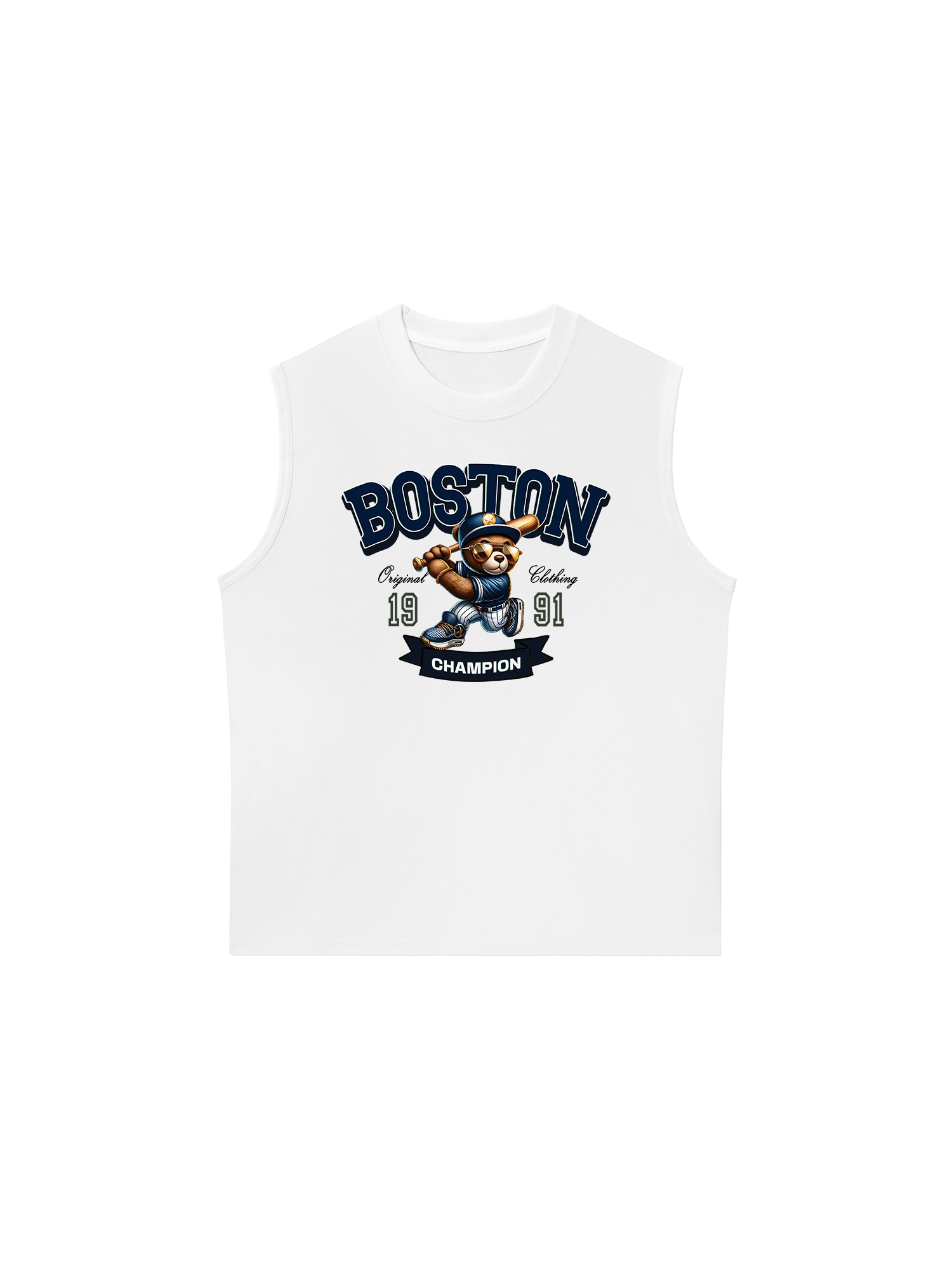 Áo Ba Lỗ Relaxed Fit Baseball Boston Teddy
