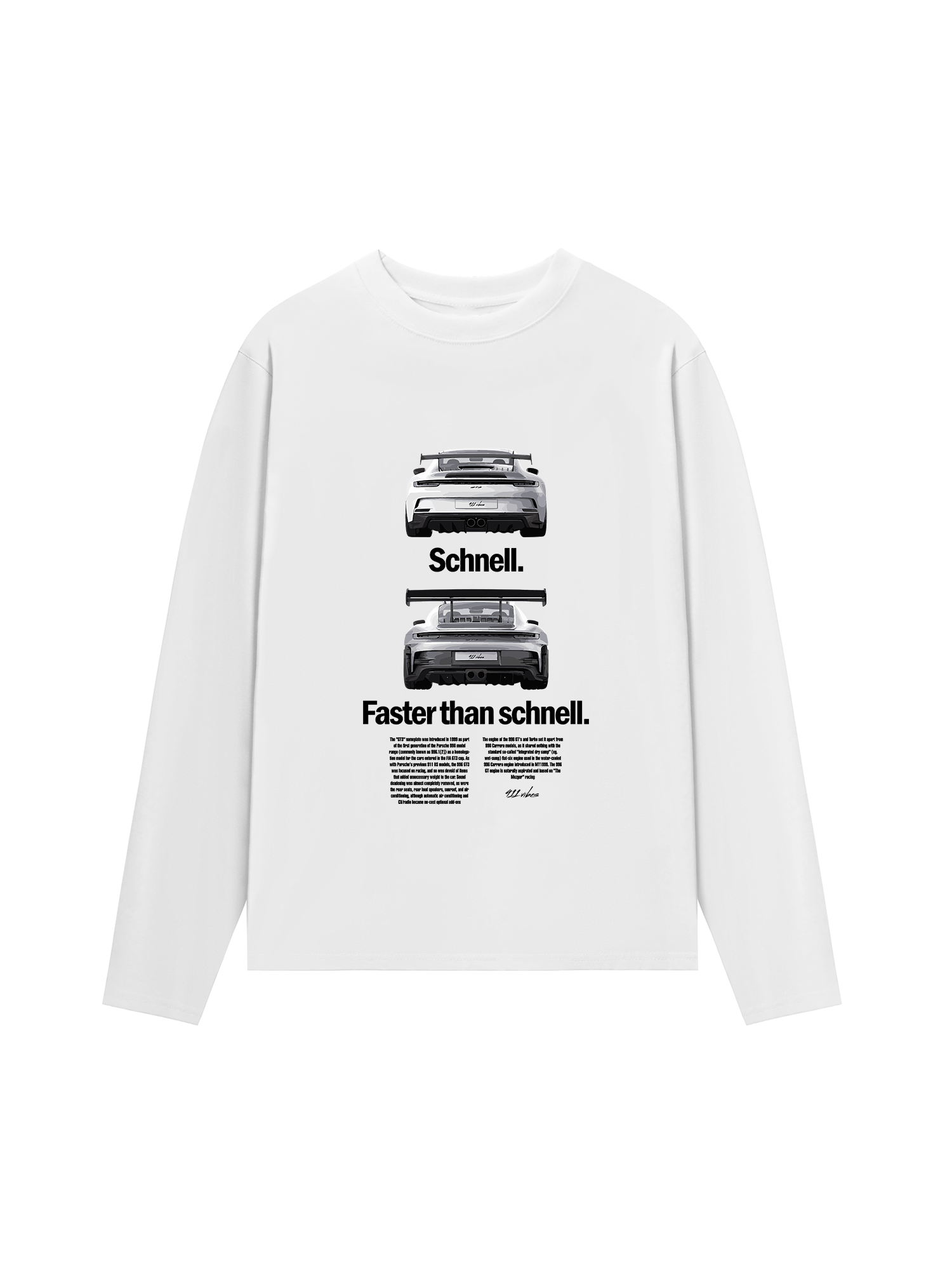 Áo Thun Dài Tay Porsche Faster Than Schnell