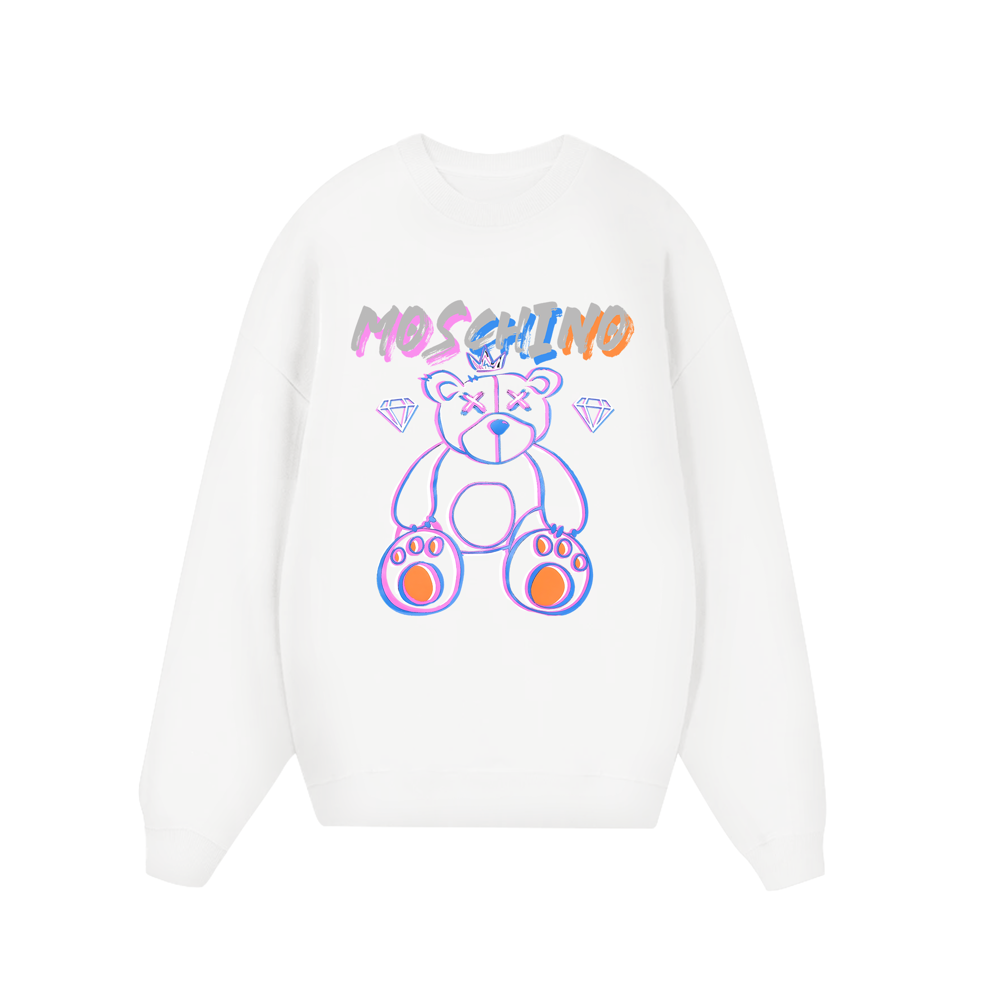 Moschino Blue Pink Bear Sweater