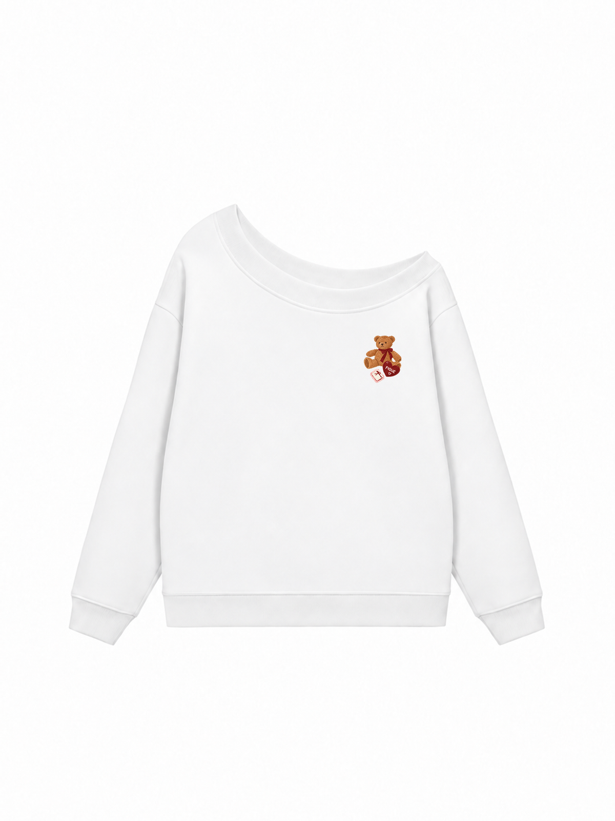 Áo Sweater Lệch Vai Nỉ Hai Da Cutie Teddy