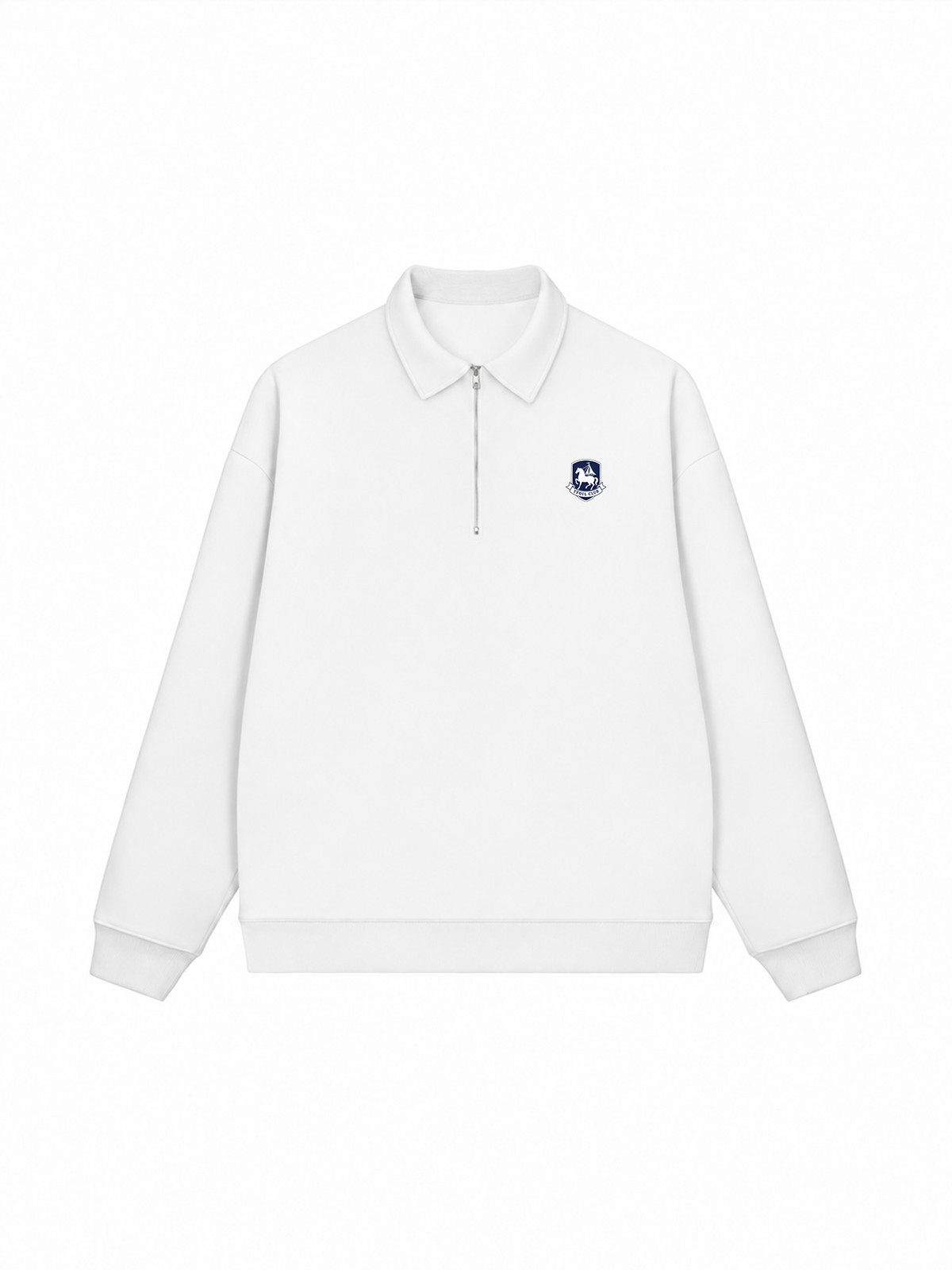 Áo Sweater Polo Nỉ Hai Da Horse Logo