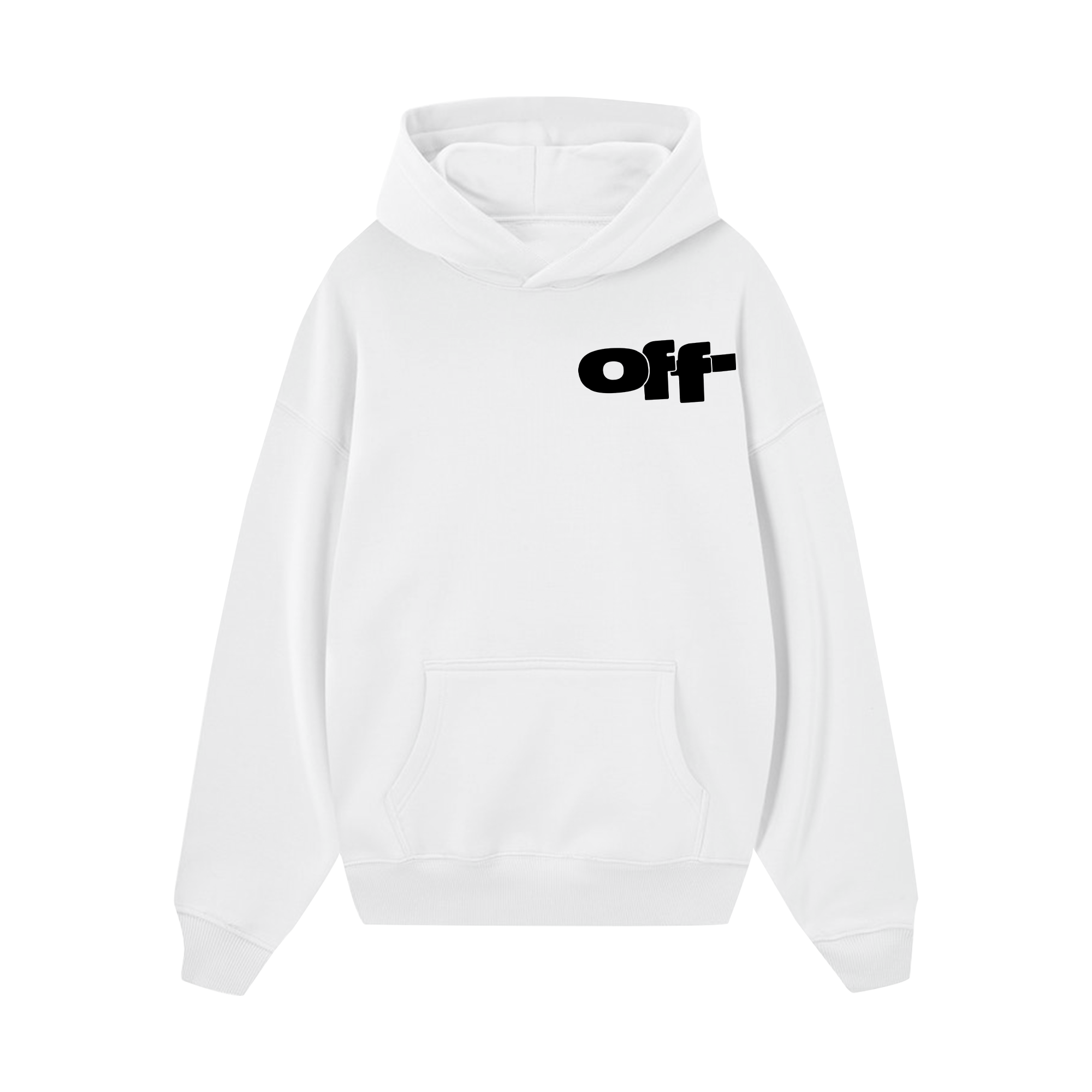 Off White Black Type Graphic Hoodie