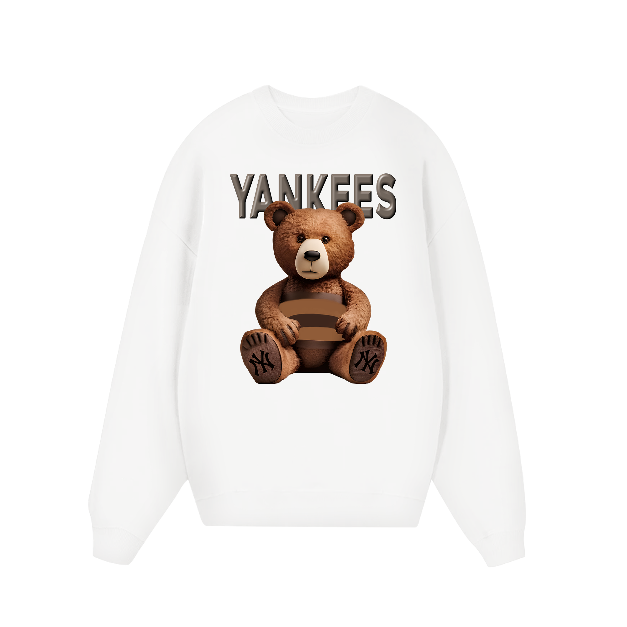 MLB Floral Teddy Bear Luxury Sweater