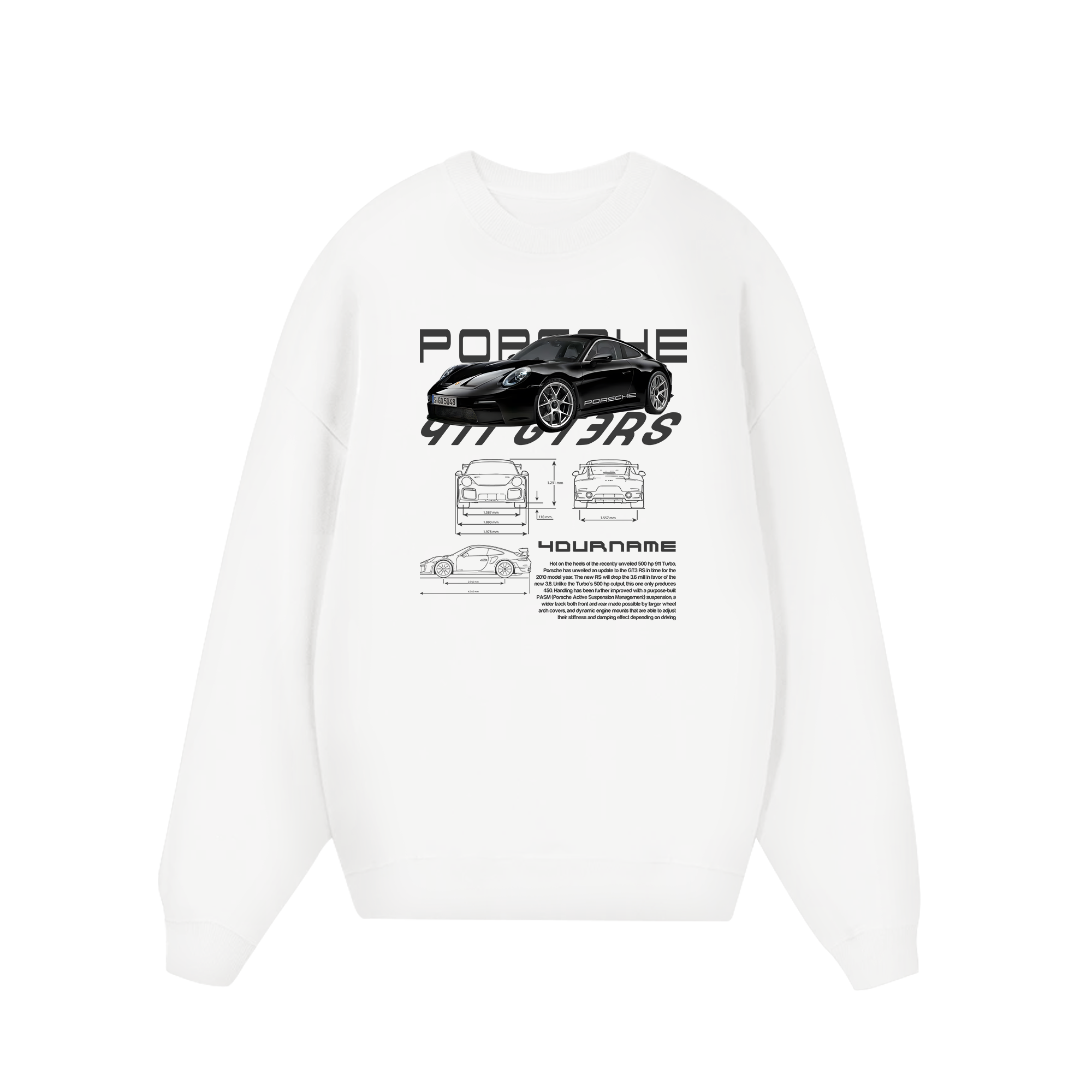 Custom Car Porsche 911 GT3 RS Vintage Sweater