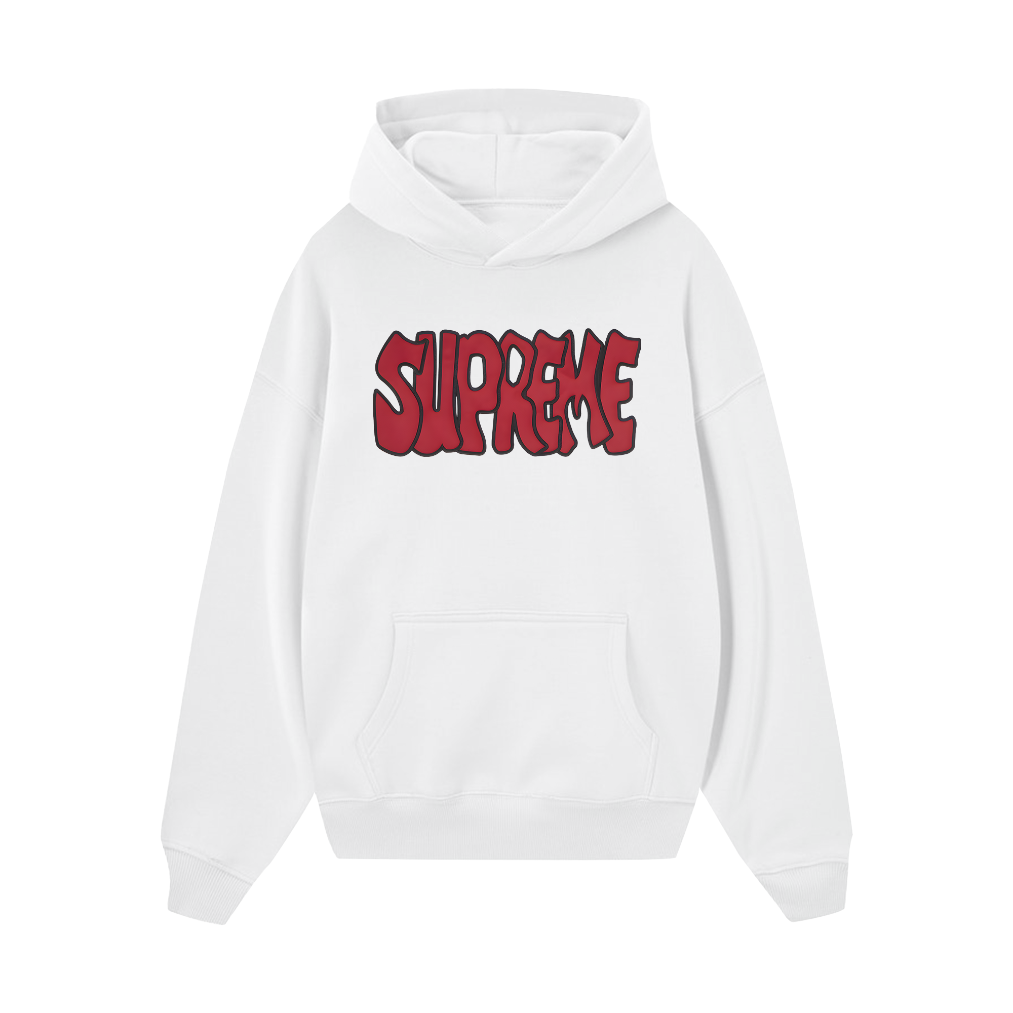 Supreme Red Logo Hoodie