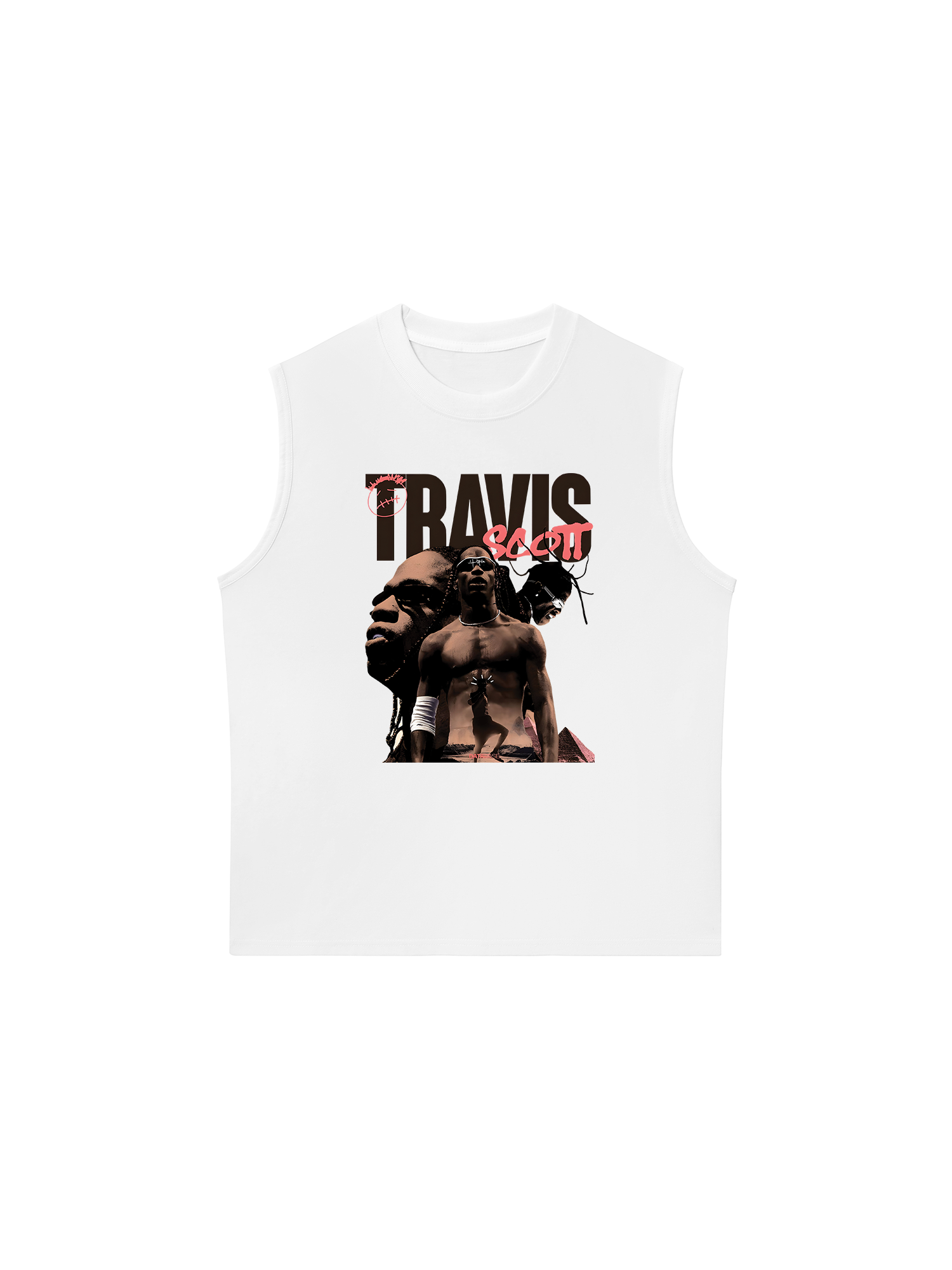 Áo Ba Lỗ Relaxed Fit Travis Scott Bootle Rap