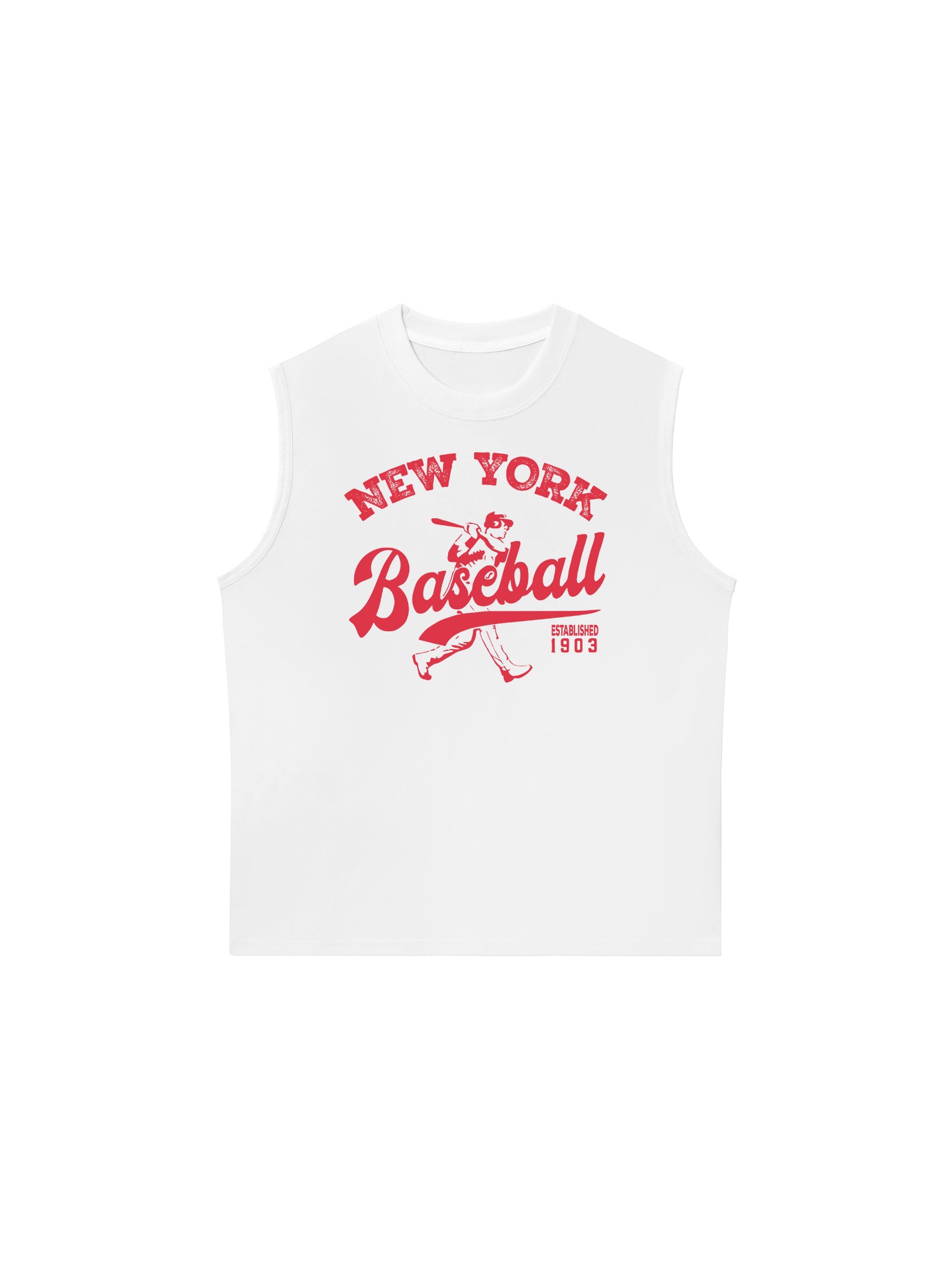 Áo Ba Lỗ Relaxed Fit New York Baseball Pink