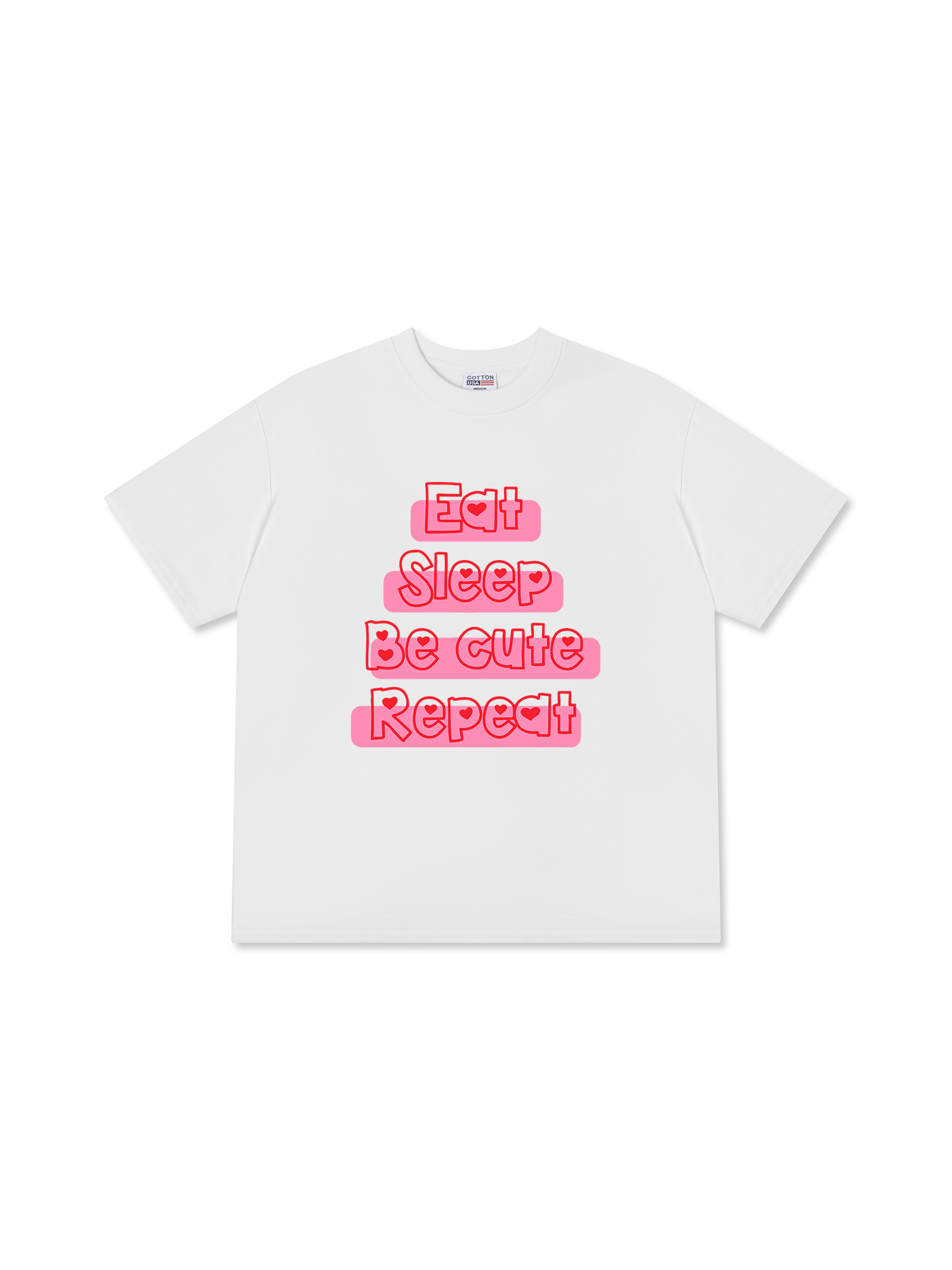 Áo Thun Relaxed Fit Eat Sleep Be Cute