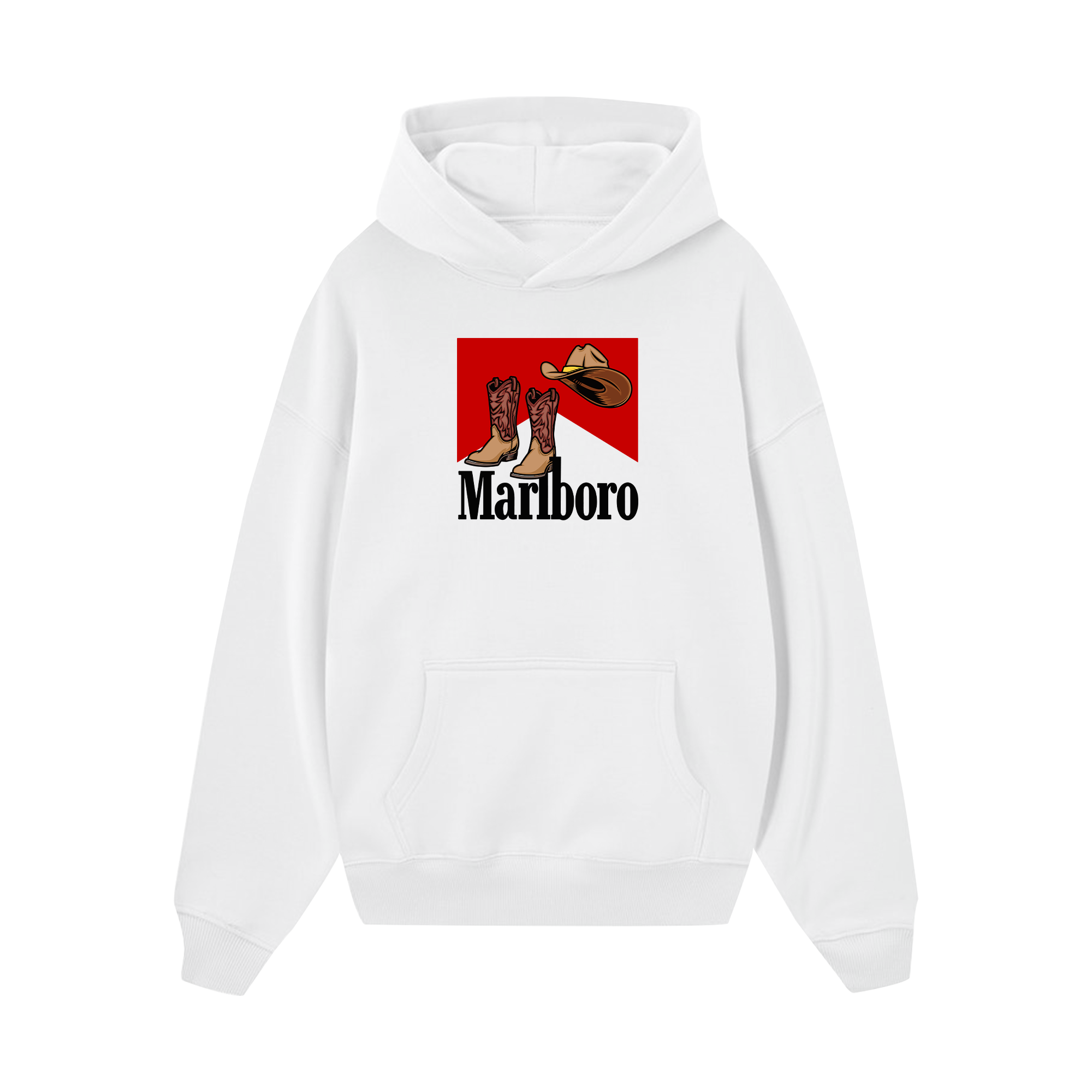 Marlboro Cowboy Hat n Boots Hoodie