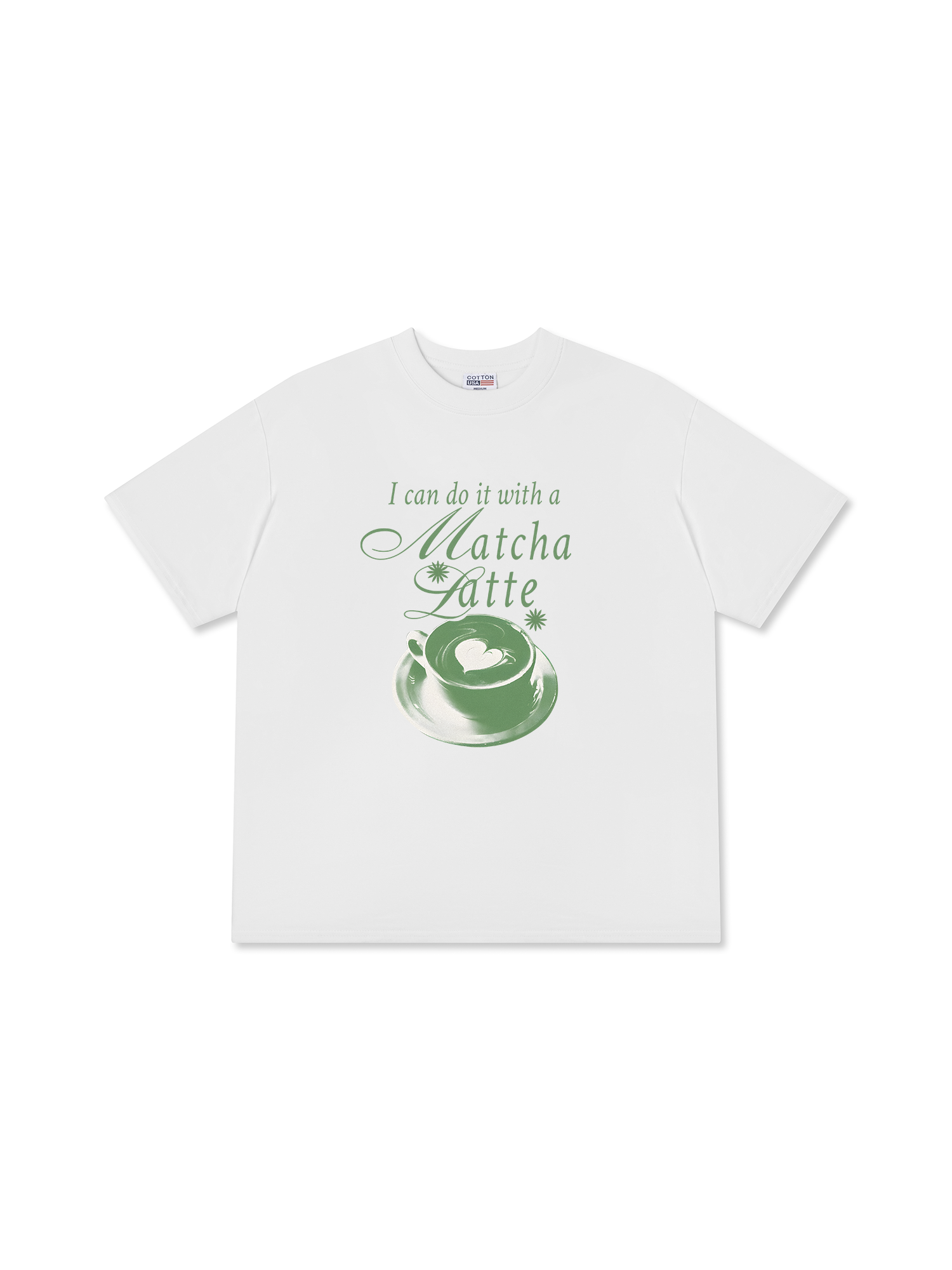 Áo Thun Relaxed Fit Daily Cup I Can Do It With A Matcha Latte