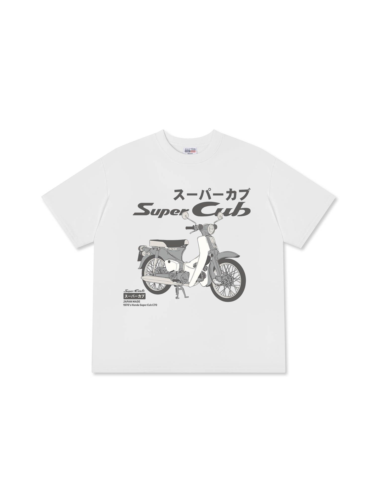 Áo Thun Relaxed Fit Super Cub Heritage Gray