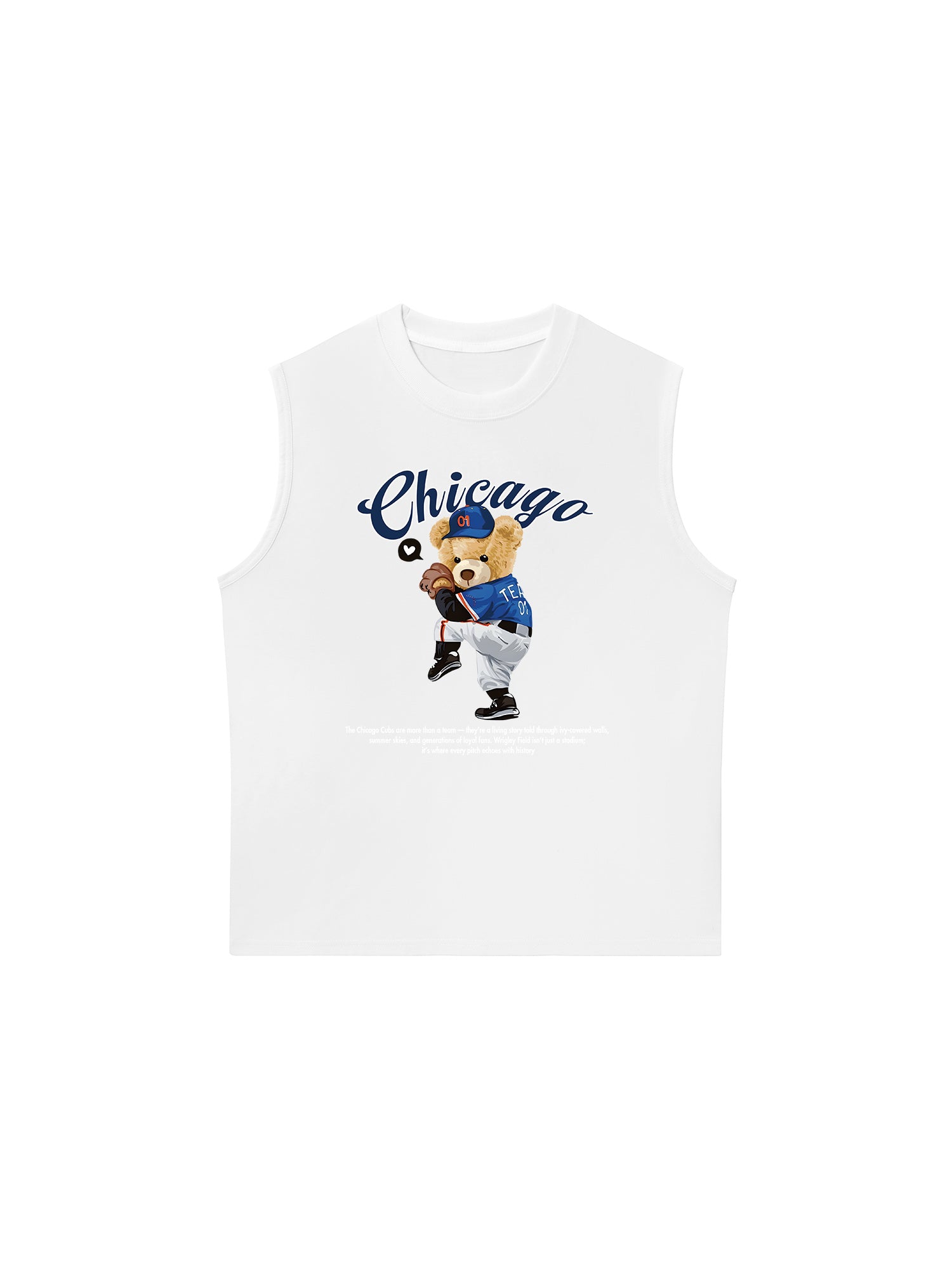 Áo Ba Lỗ Relaxed Fit Baseball Chicago Cubs