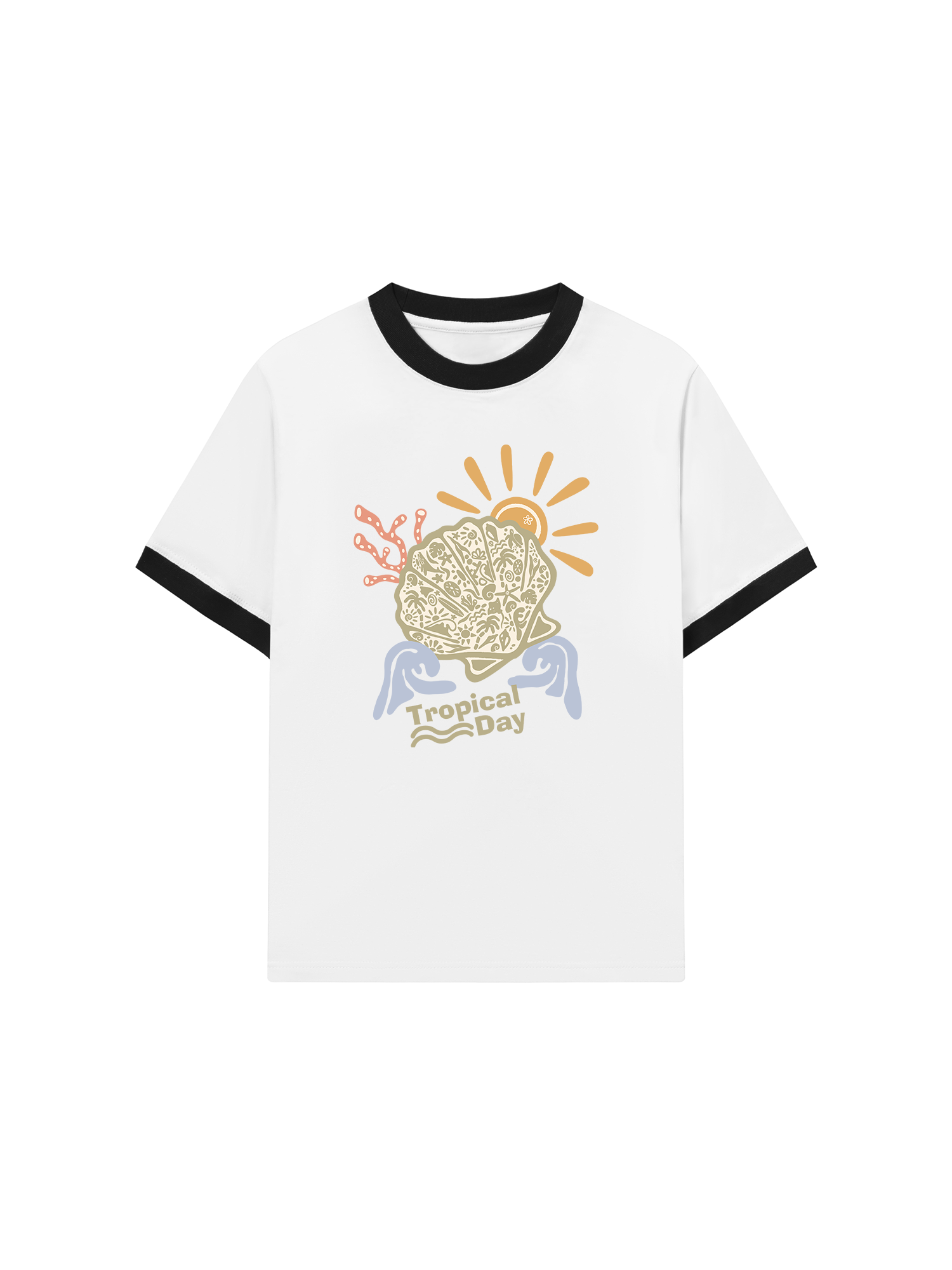 Áo Thun Ringer Relaxed Fit Tropical Day