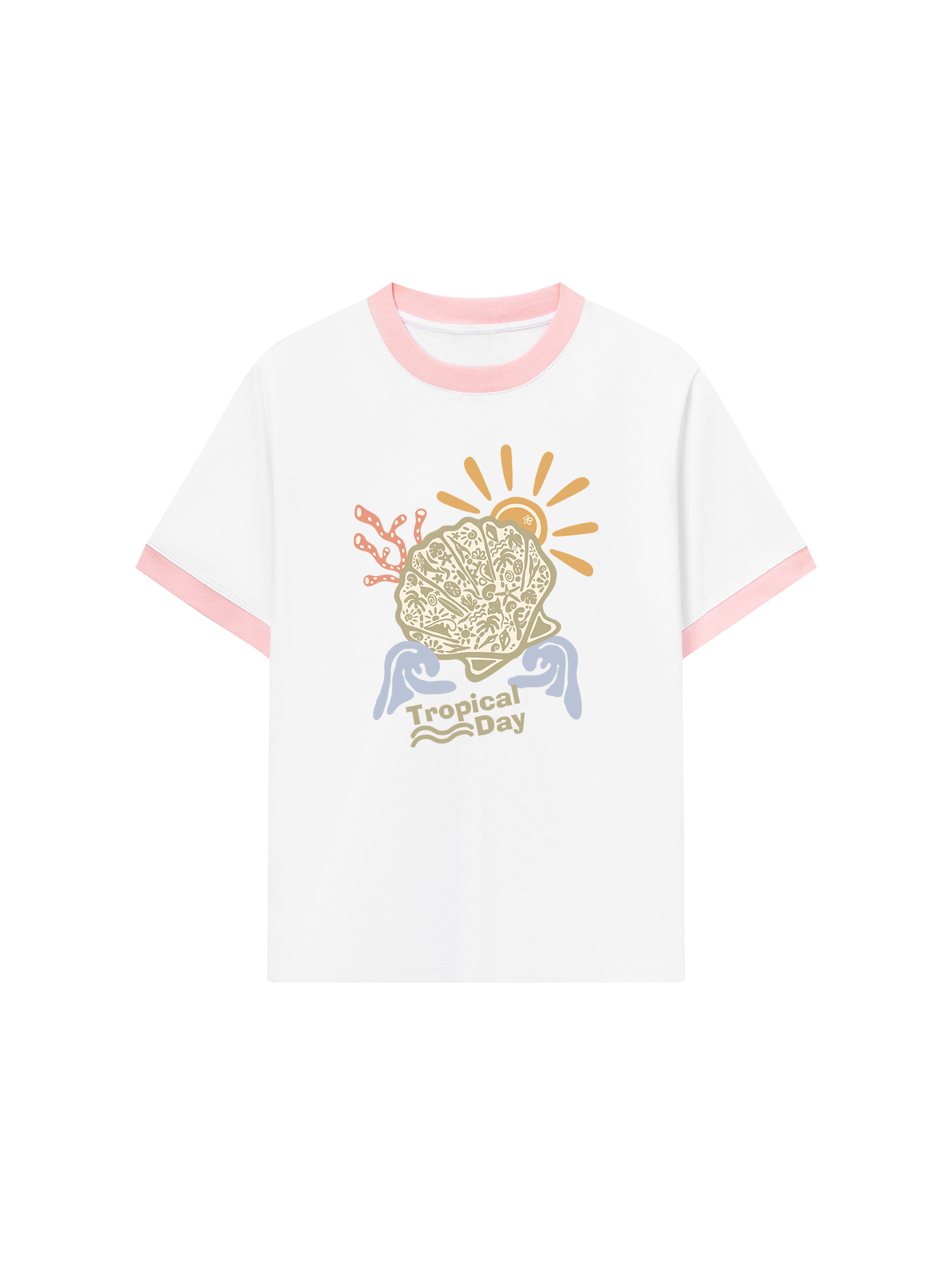 Áo Thun Ringer Relaxed Fit Tropical Day