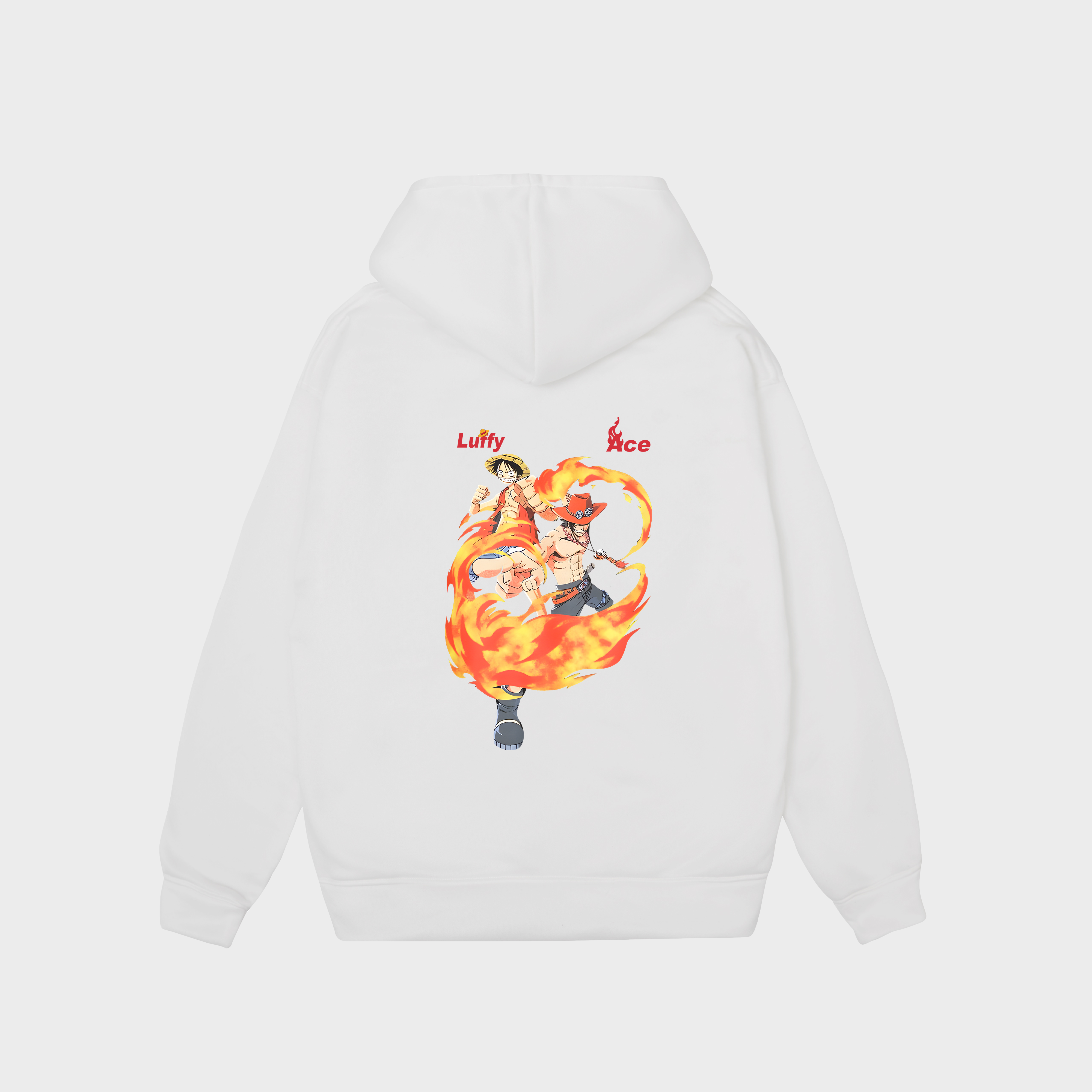 ONE PIECE LUFFY ACE HOODIE / TRẮNG