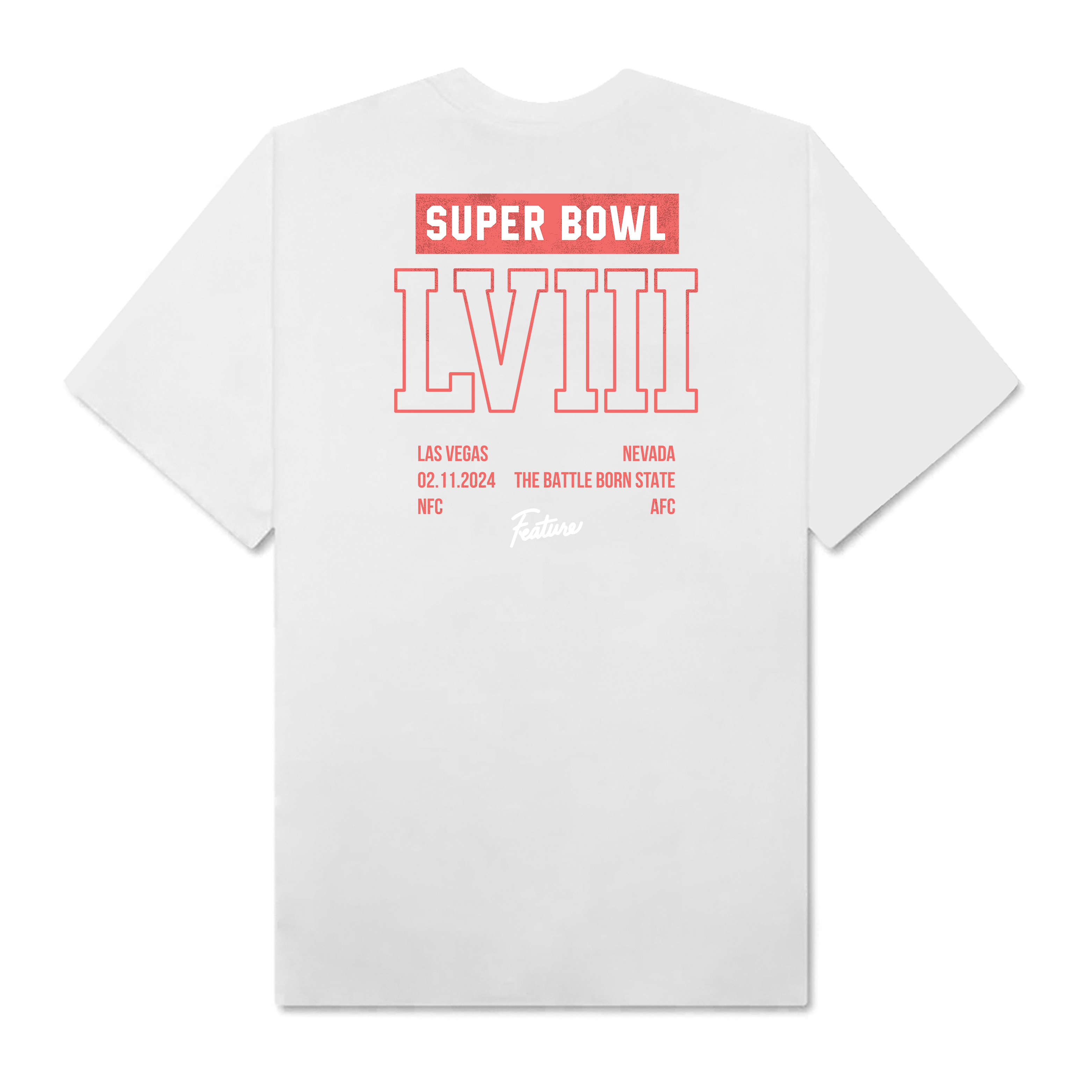 NFL Schwarzes Feature x NFL Super Bowl LVIII T-Shirt