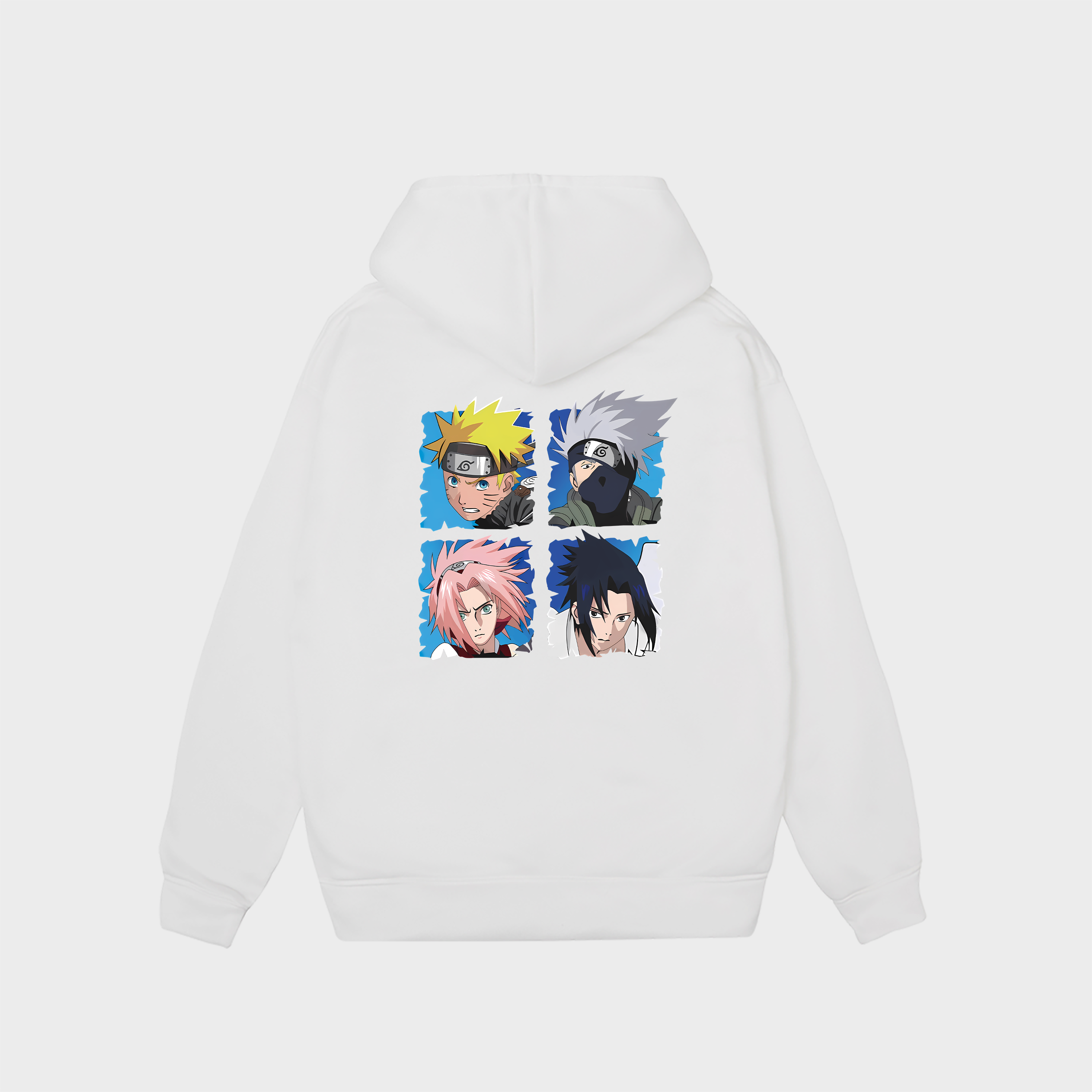 NARUTO TEAM 7 ANIME FANART HOODIE / TRẮNG