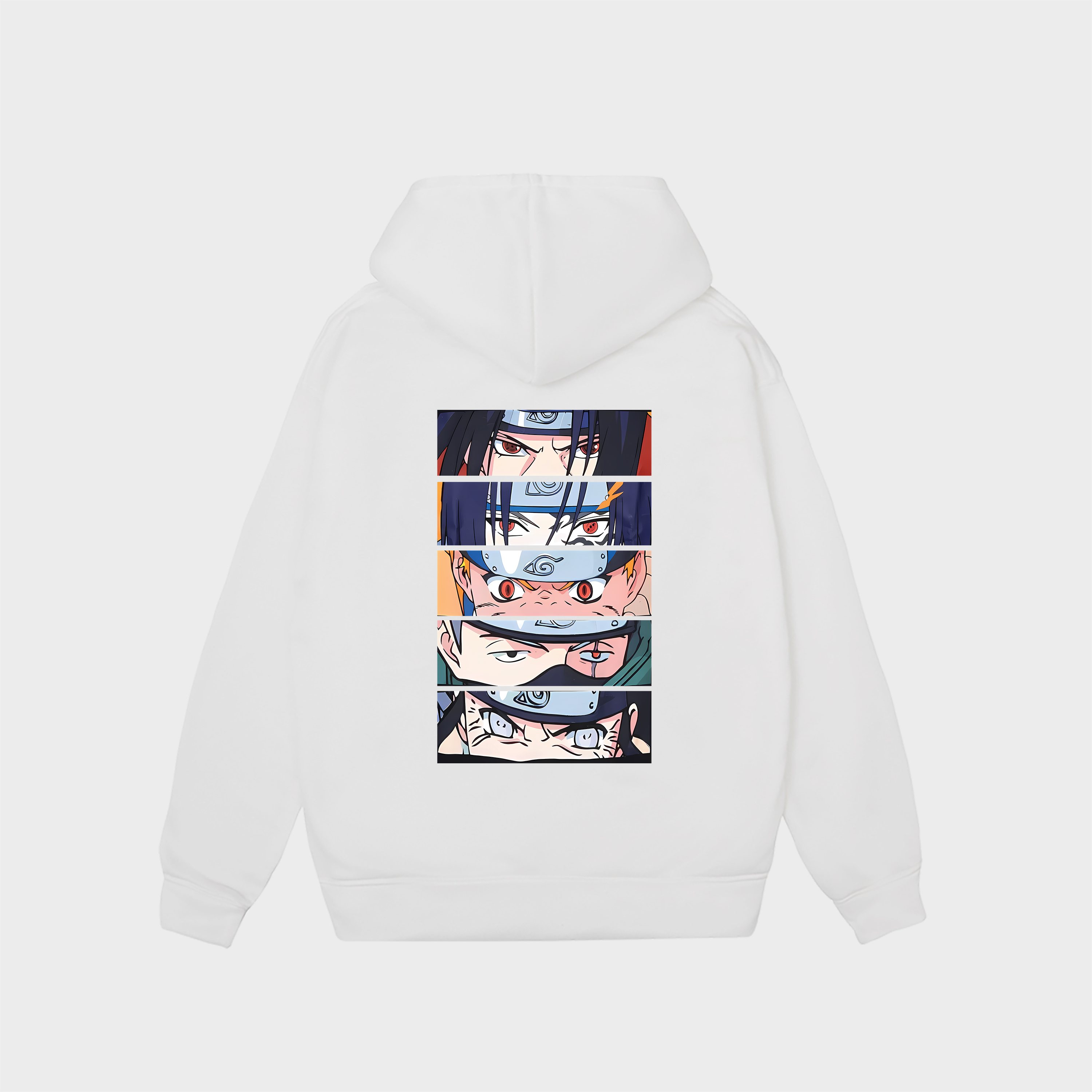 NARUTO GROUP STACKED EYES HOODIE / TRẮNG