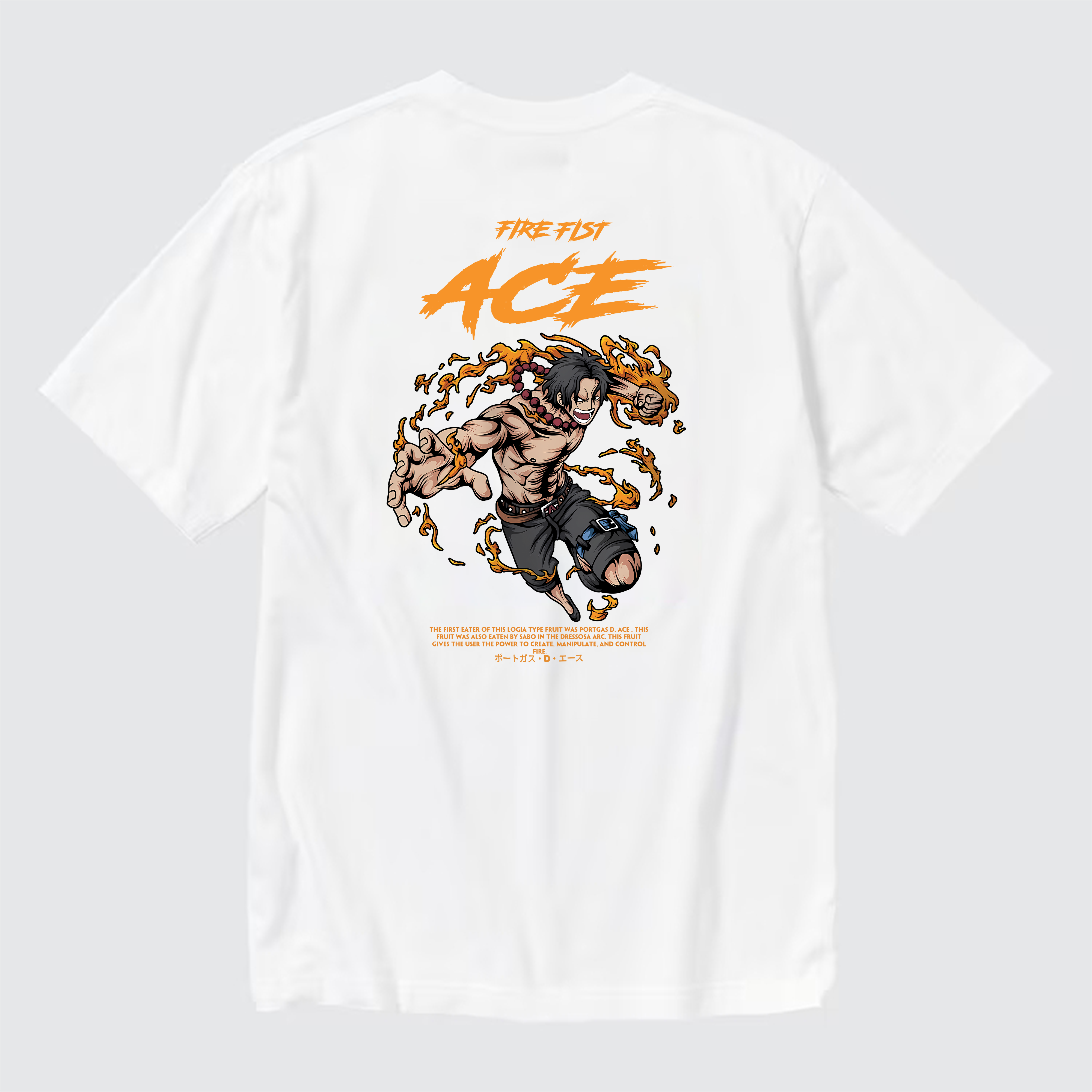 ONE PIECE ACE T-SHIRT / TRẮNG