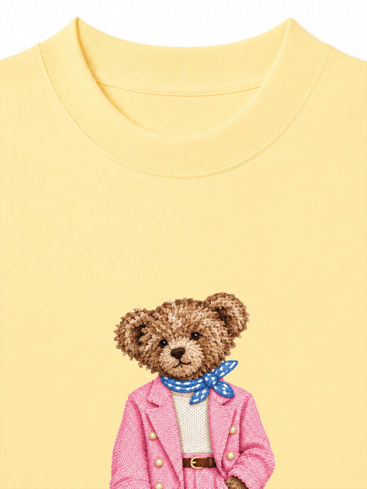 Áo Thun Relaxed Fit Bear Pink Vest
