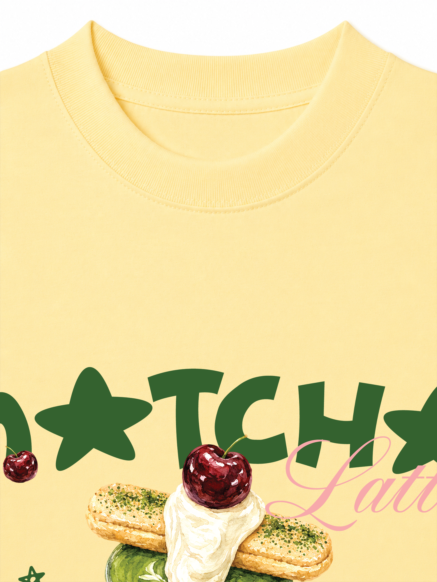 Áo Thun Relaxed Fit Daily Cup Matcha Latte Kem Cheese