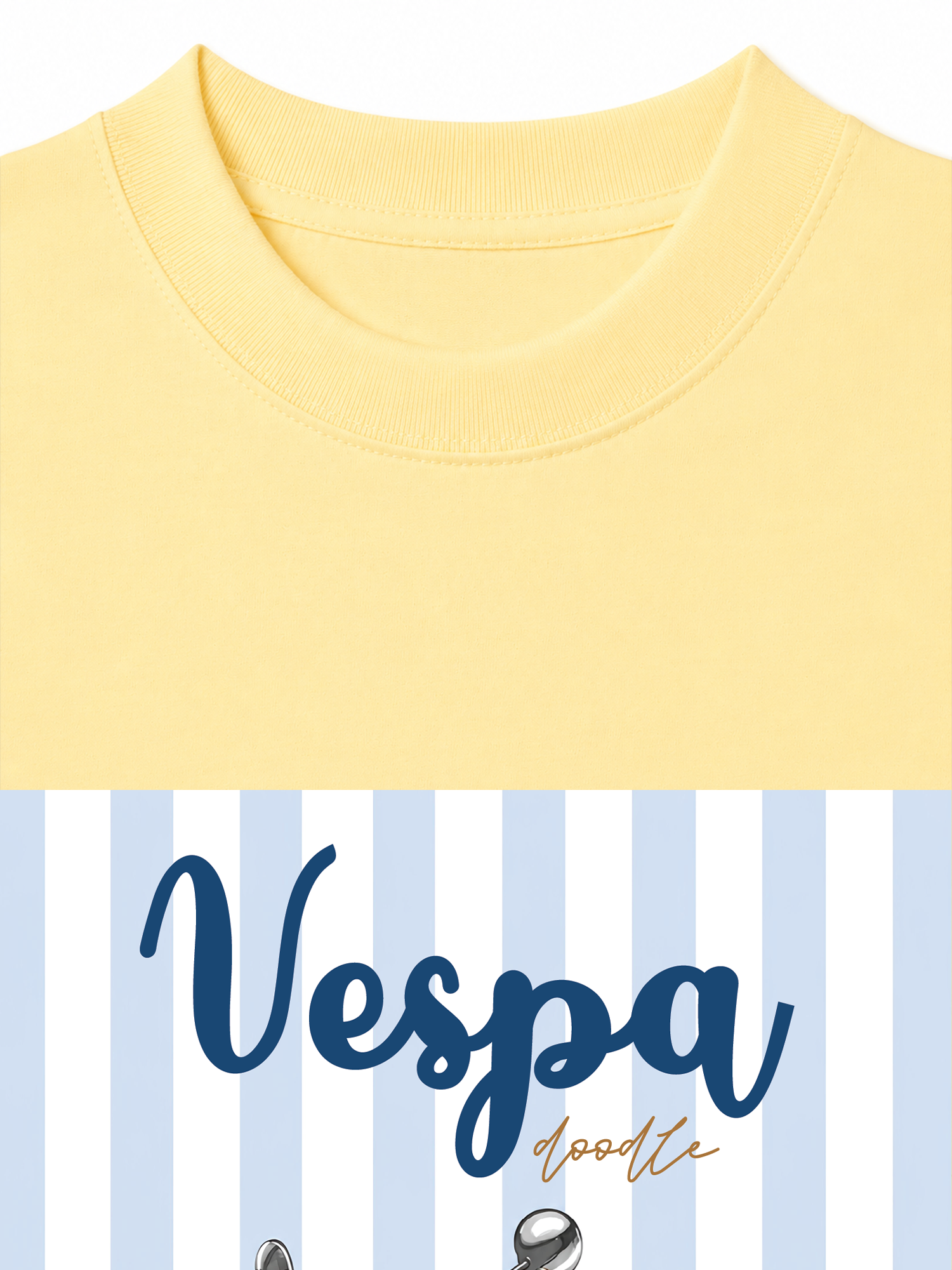 Áo Thun Relaxed Fit Motobike Vespa Doodle