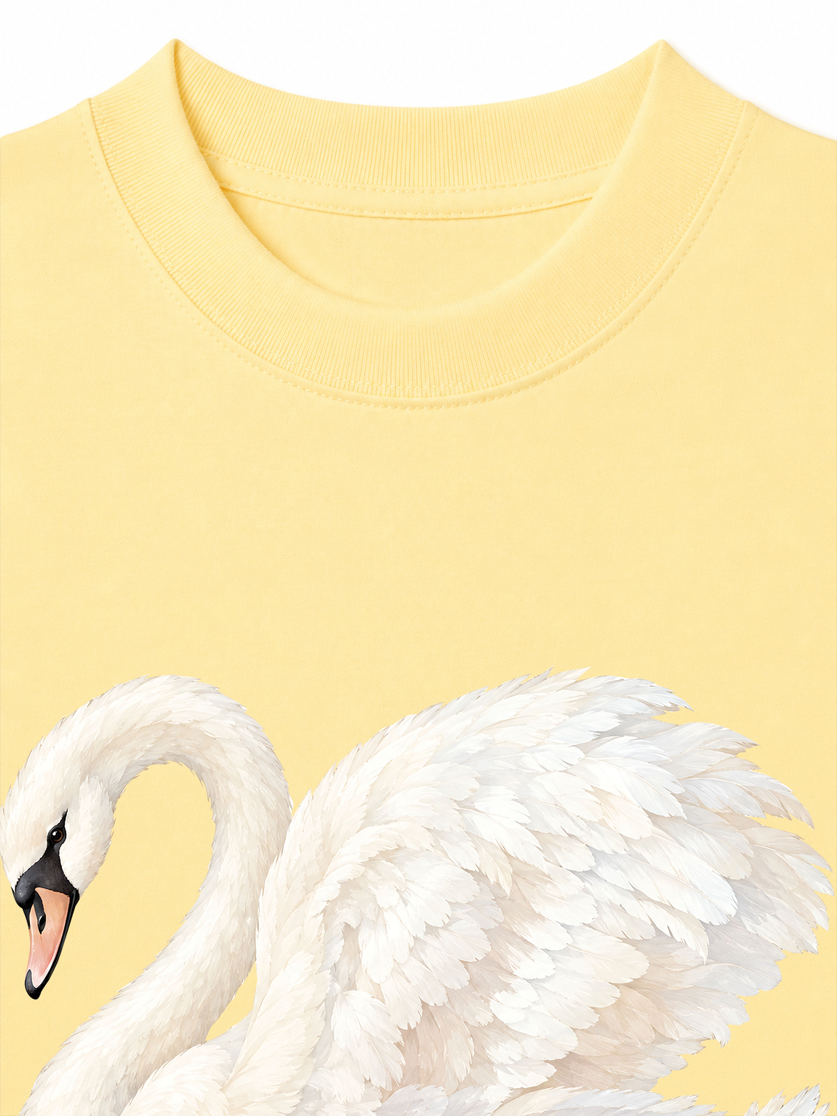 Áo Thun Relaxed Fit White Swan