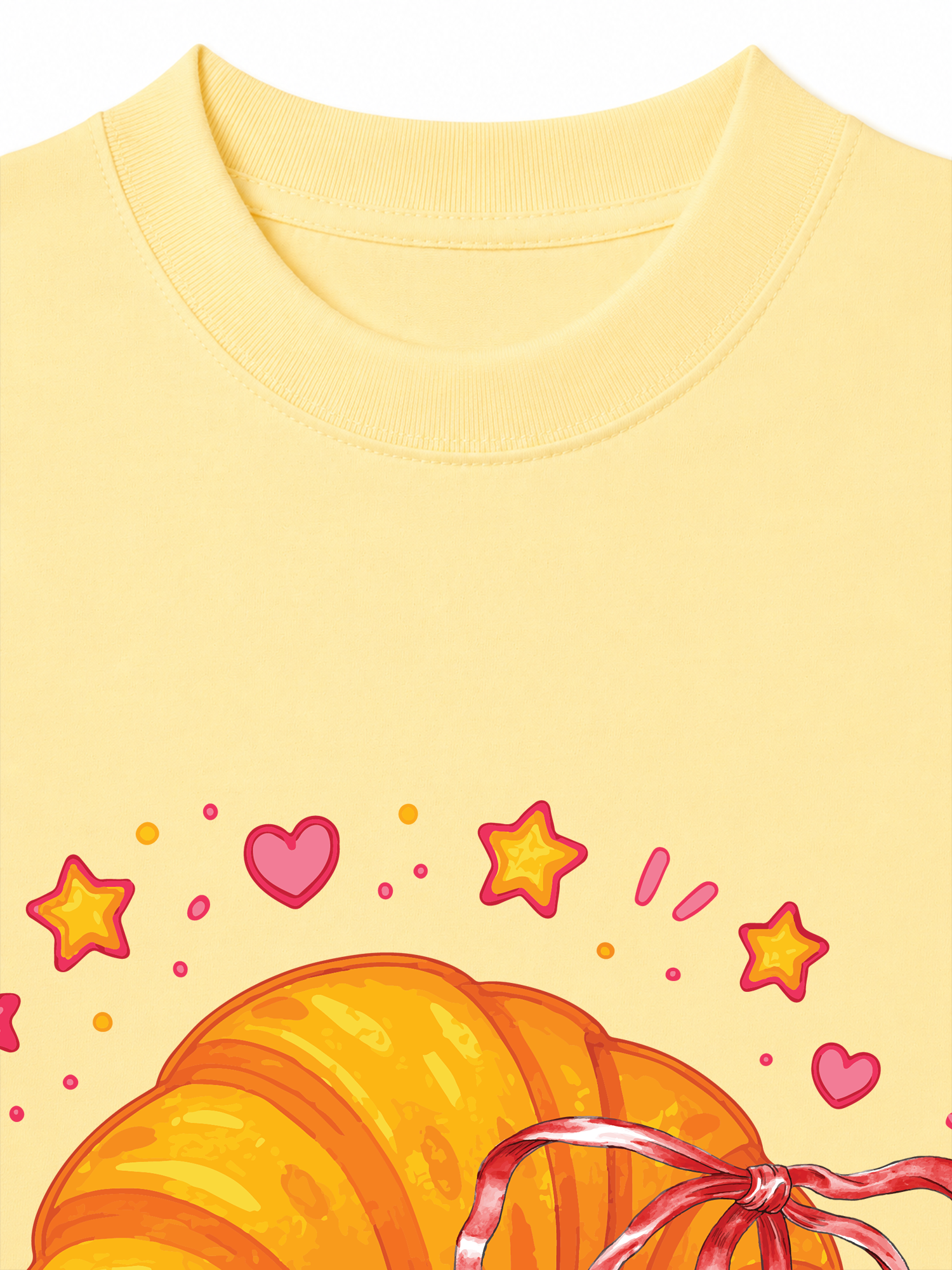 Áo Thun Relaxed Fit Croissant With Ribbon Bow
