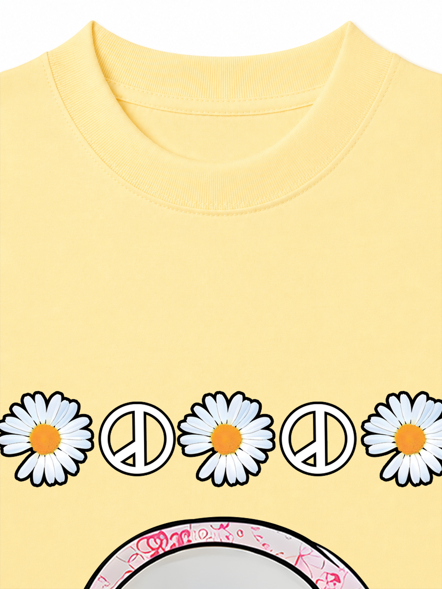 Áo Thun Relaxed Fit Floral With GD Chibi Daisy Flower