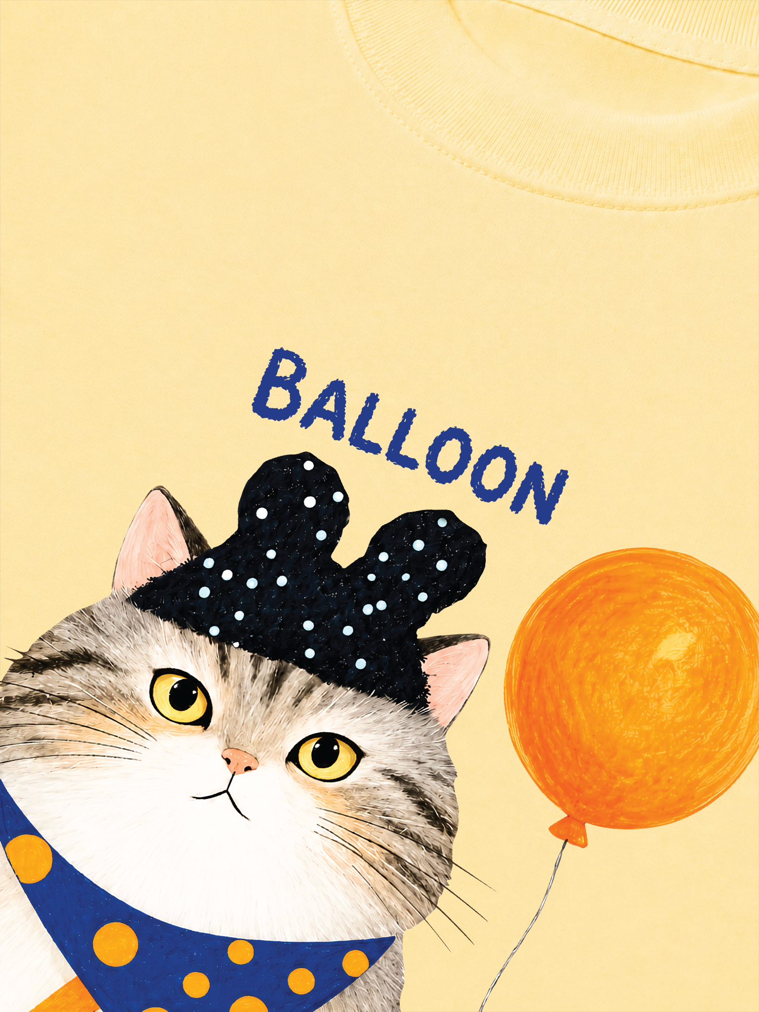 Áo Thun Relaxed Fit Soft Paw Meaw With Balloon