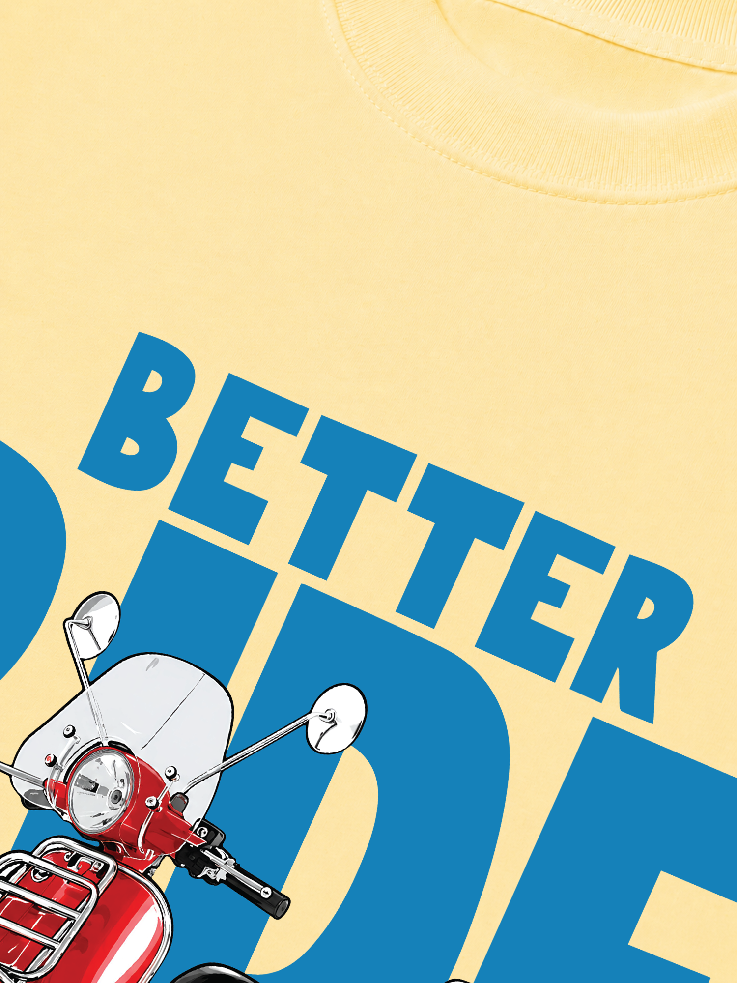 Áo Thun Relaxed Fit Motobike Better Ride With Vespa