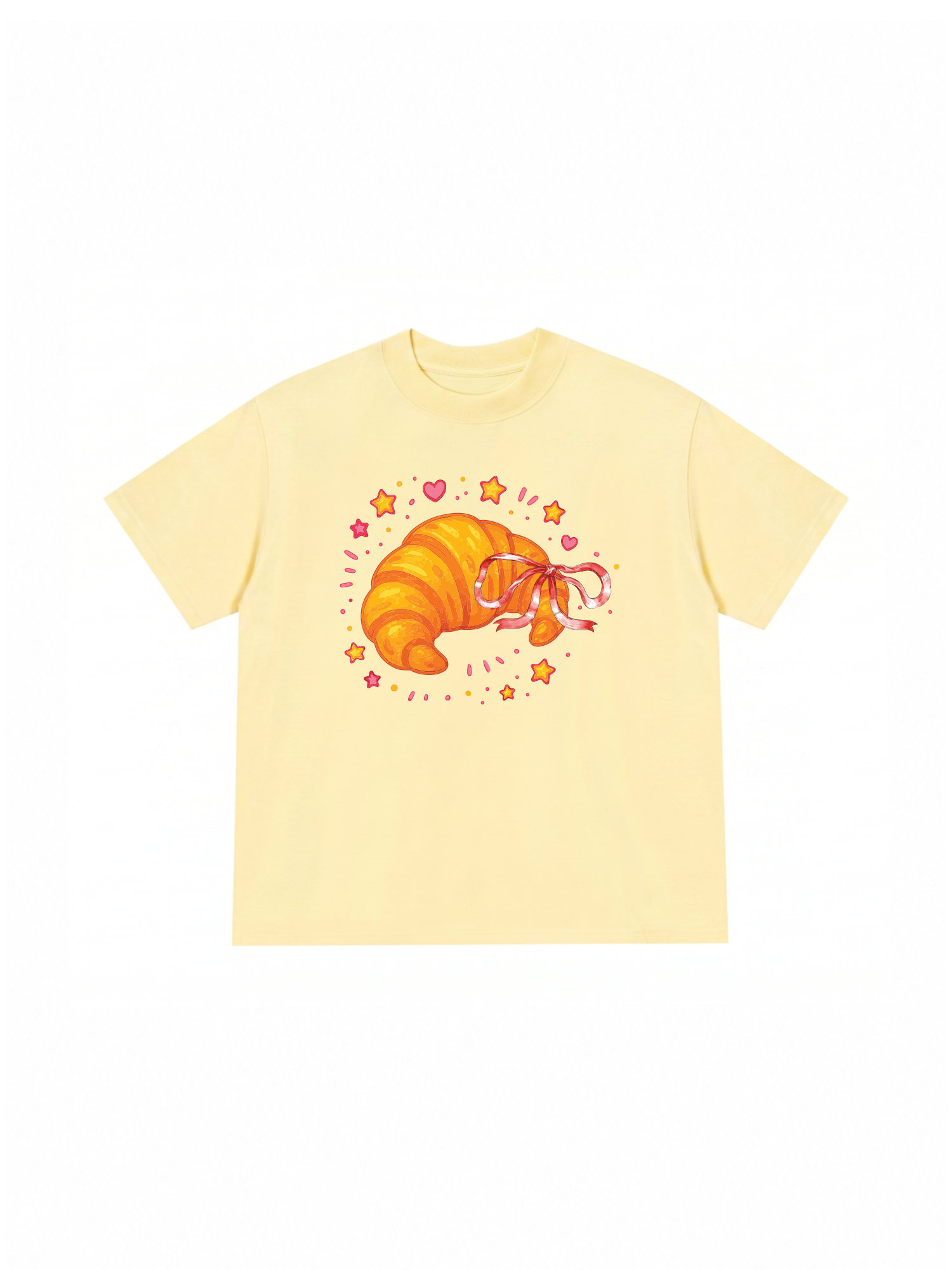 Áo Thun Relaxed Fit Croissant With Ribbon Bow