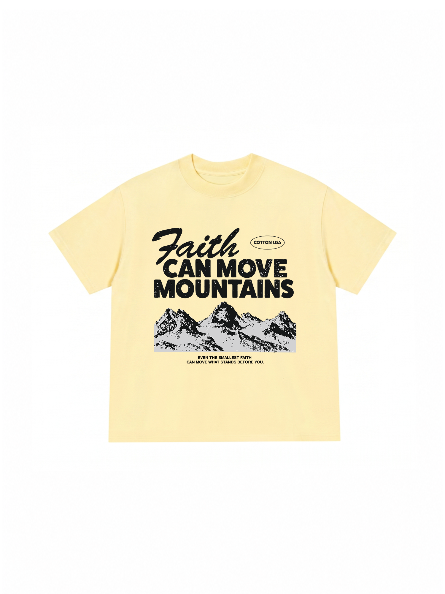 Áo Thun Relaxed Fit Adventure Faith Can Move Mountains