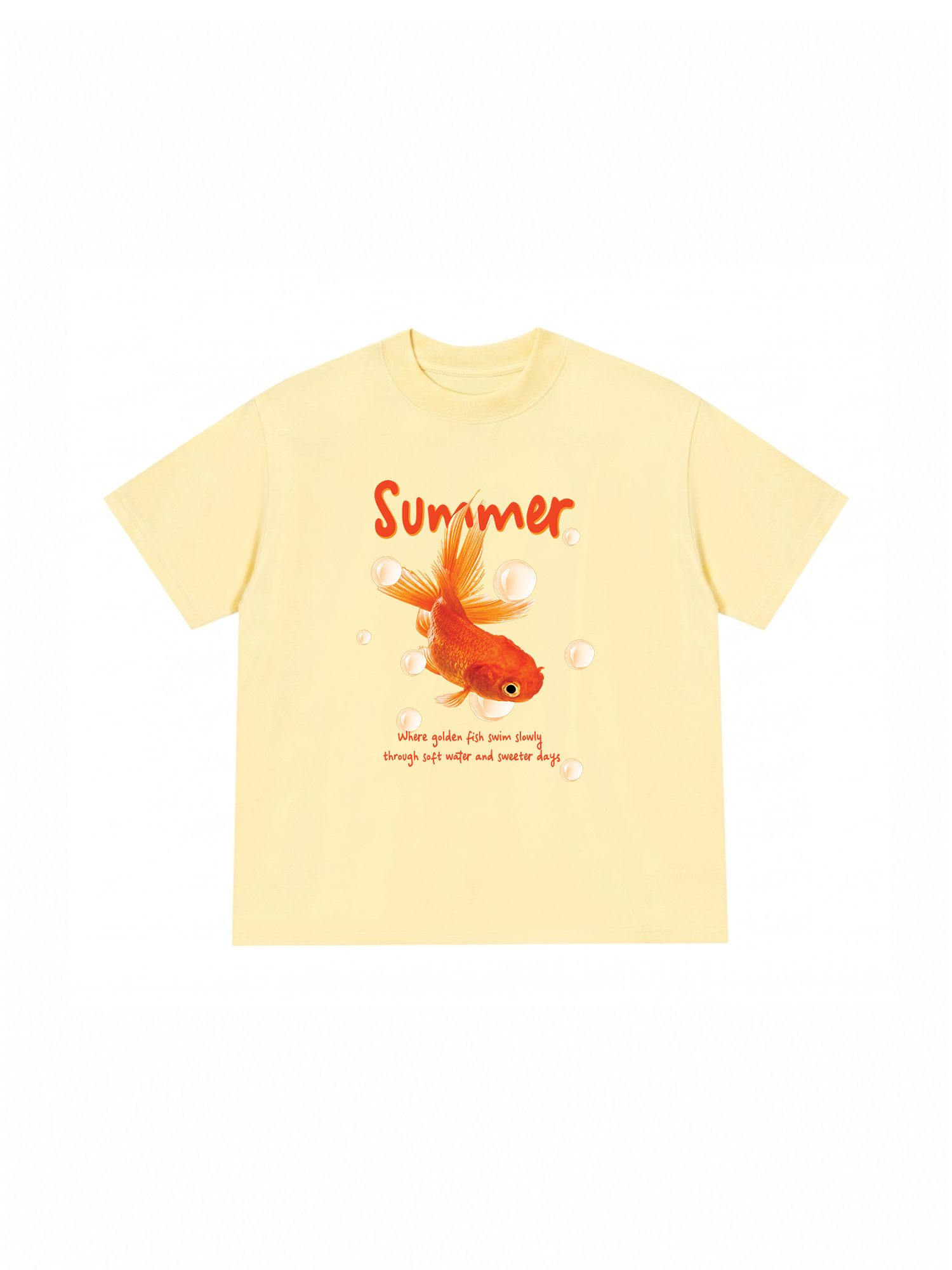 Áo Thun Relaxed Fit Tshirt Tropical Cá Vàng