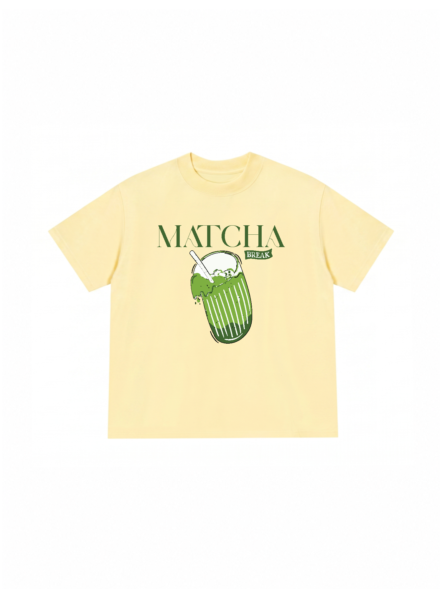 Áo Thun Relaxed Fit Daily Cup Matcha Đá Xay