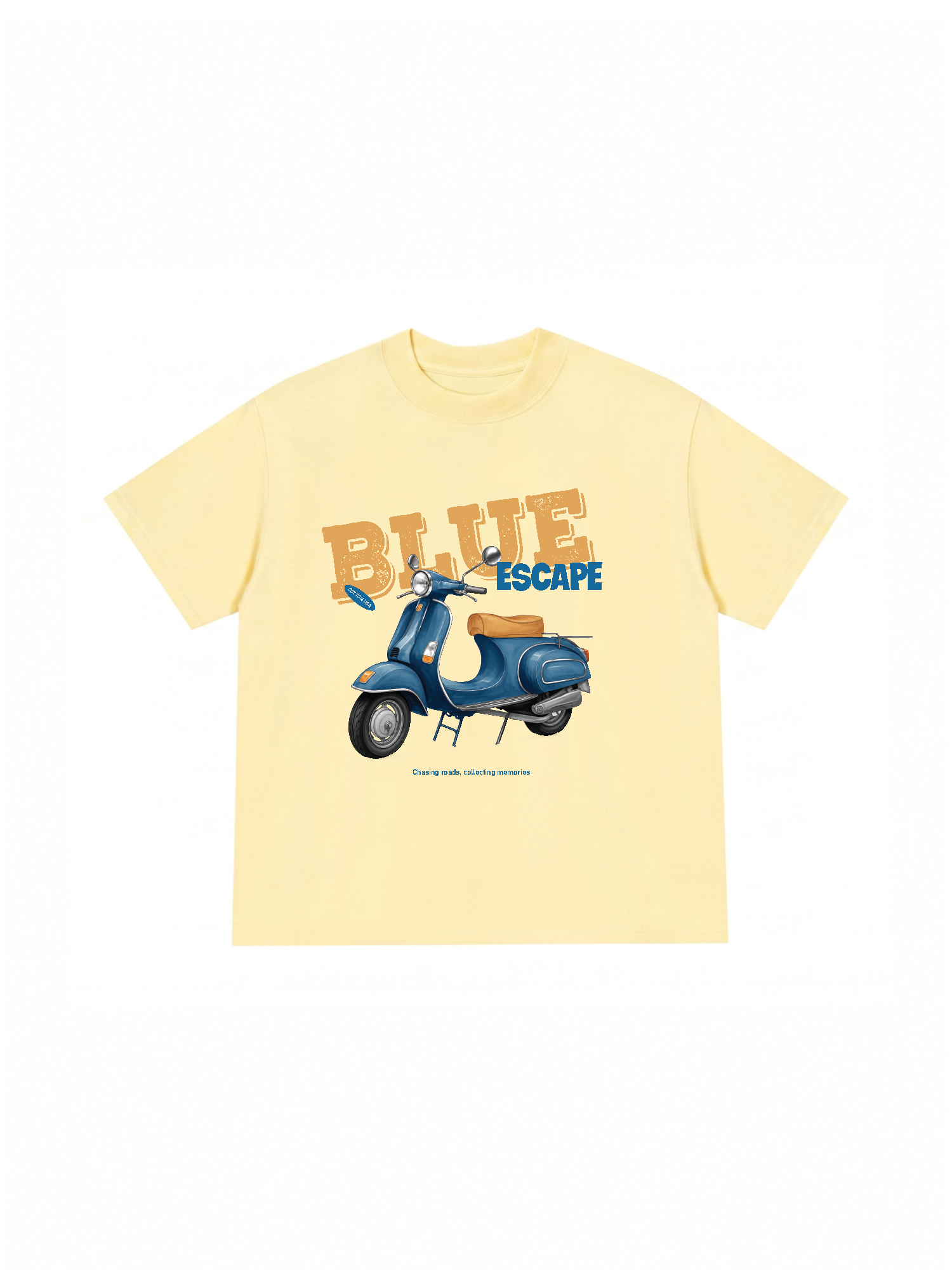 Áo Thun Relaxed Fit Car Blue Escape