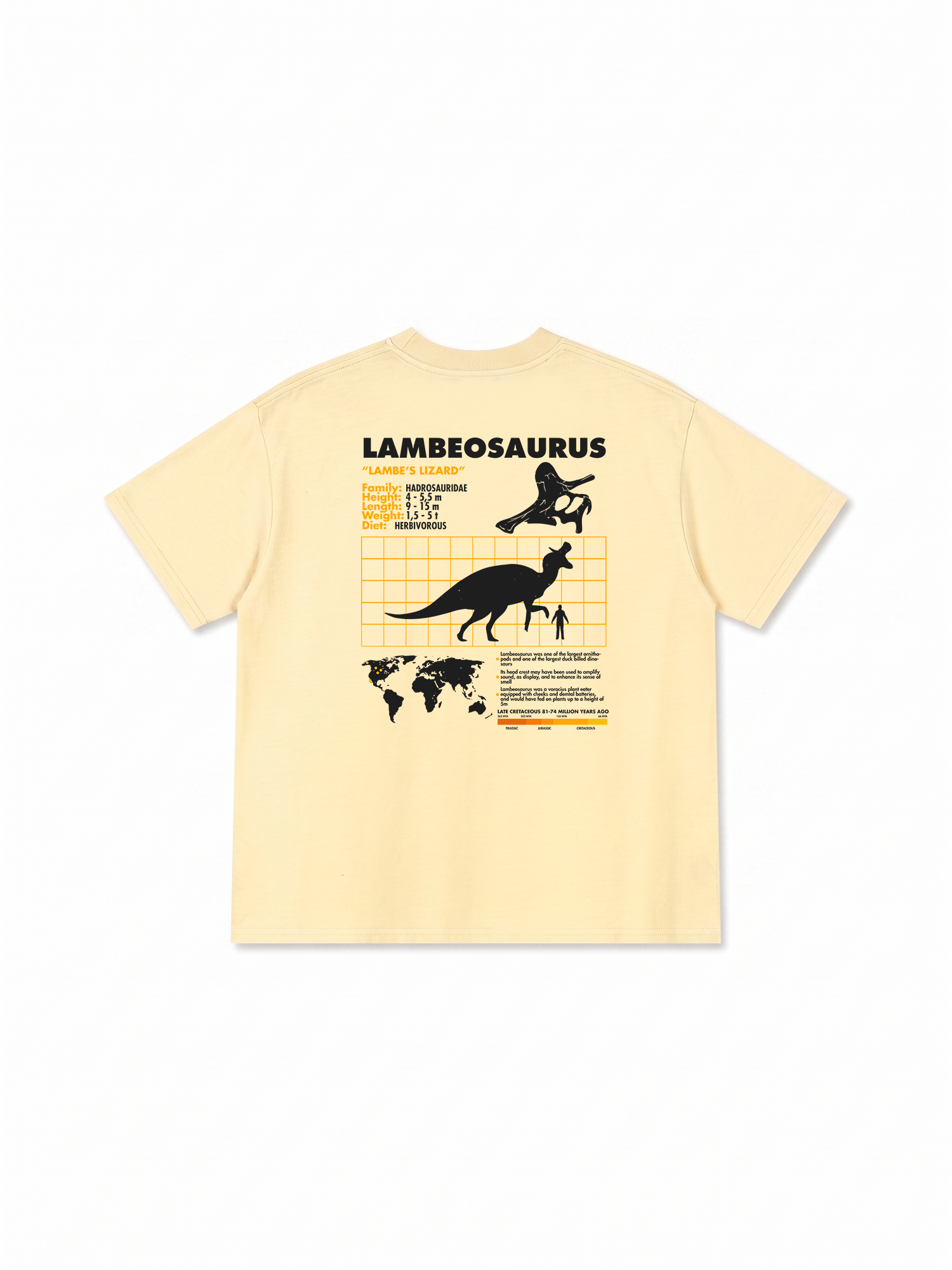 Áo Thun Relaxed Fit Analysis Table Lambeosaurus