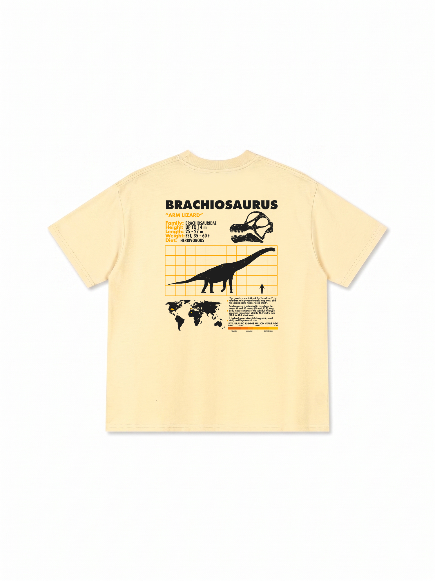 Áo Thun Relaxed Fit Analysis Table Brachiosaurus