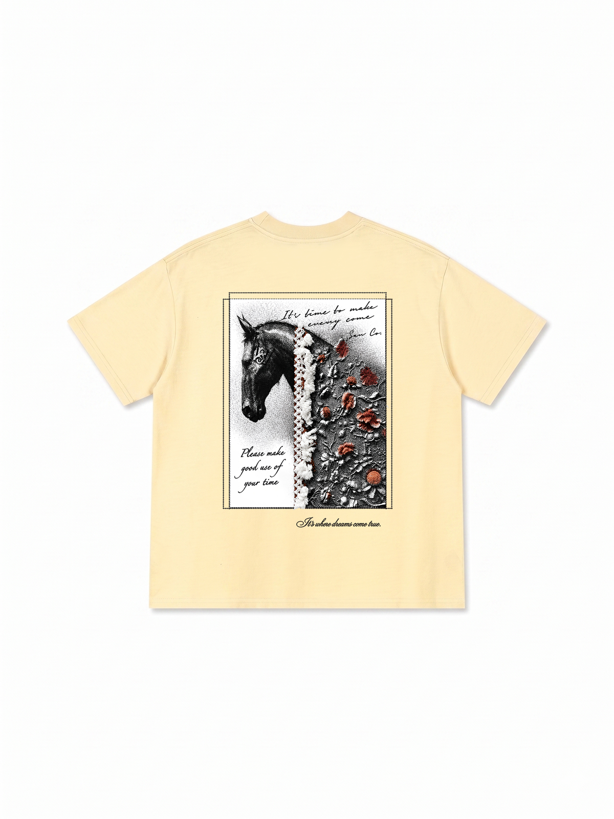 Áo Thun Relaxed Fit  Floral Horse