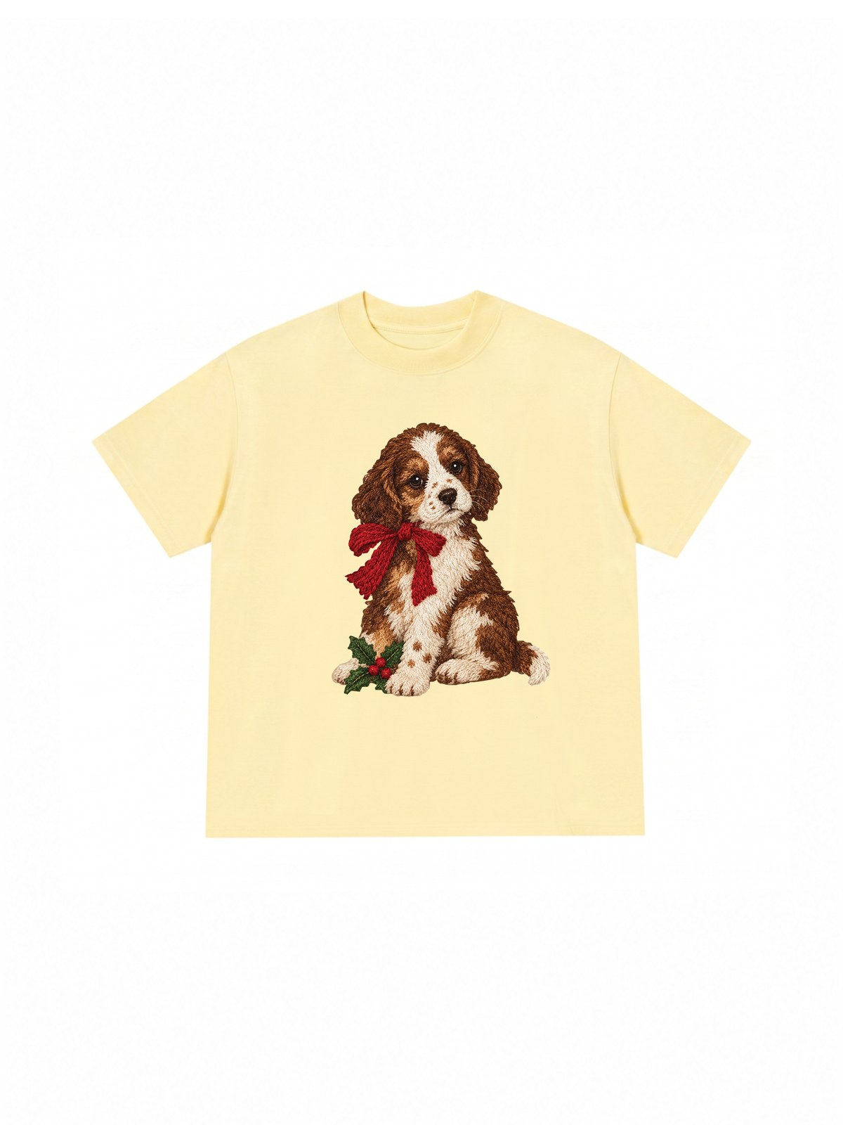 Áo Thun Relaxed Fit Puppy With Red Bow