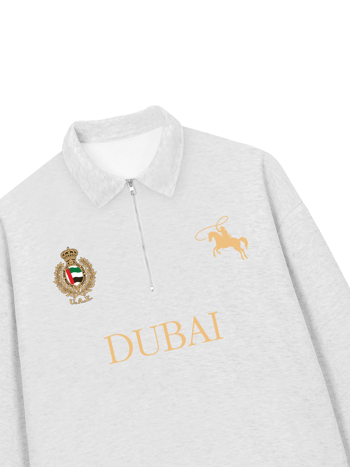 Áo Sweater Polo Nỉ Hai Da  Vintage Dubai