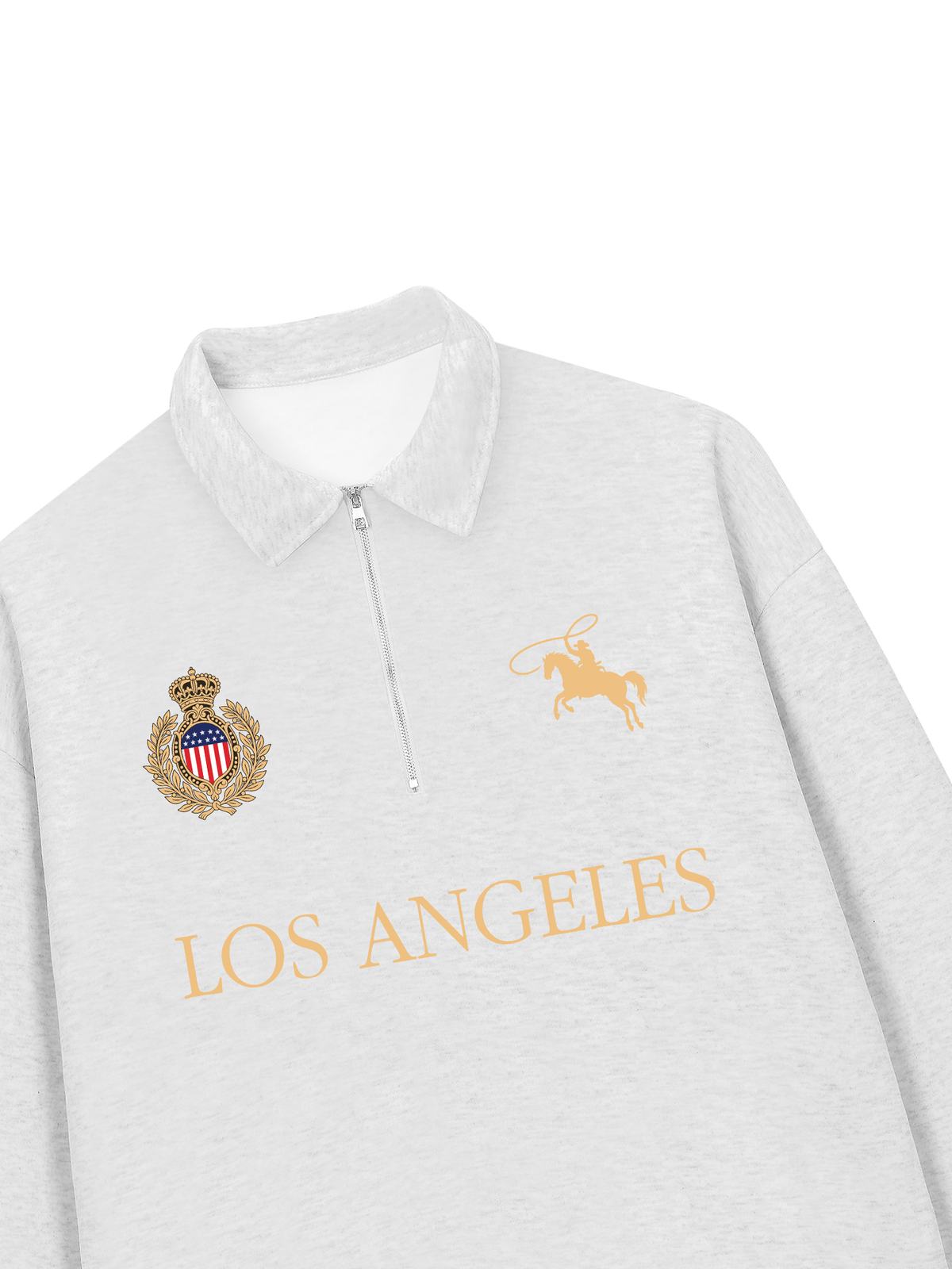 Áo Sweater Polo Nỉ Hai Da  Vintage Los Angeles