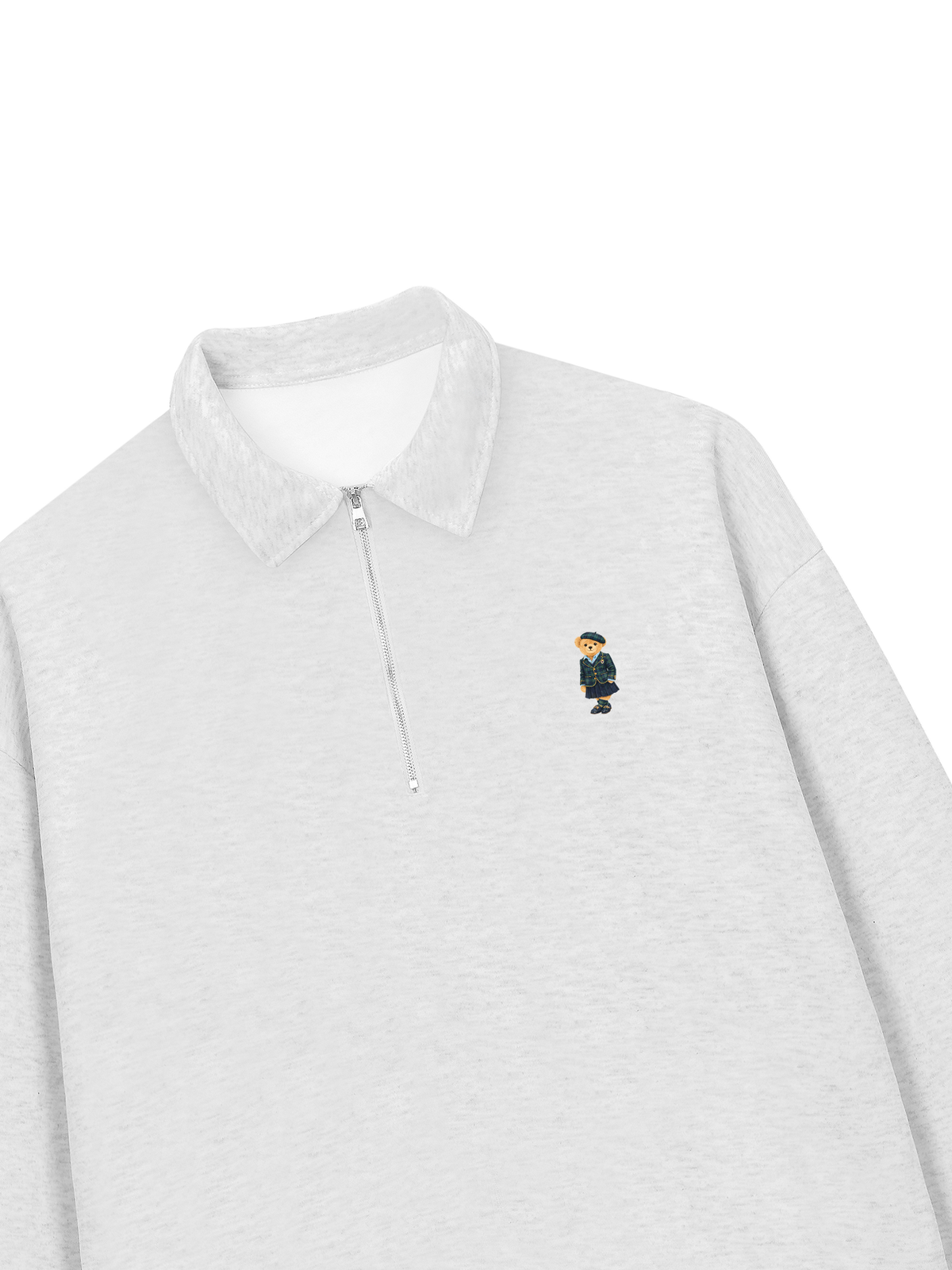 Áo Sweater Polo Nỉ Hai Da Bear Three