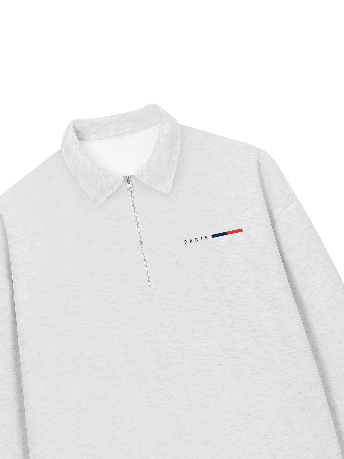 Áo Sweater Polo Nỉ Hai Da City Paris Basic Logo