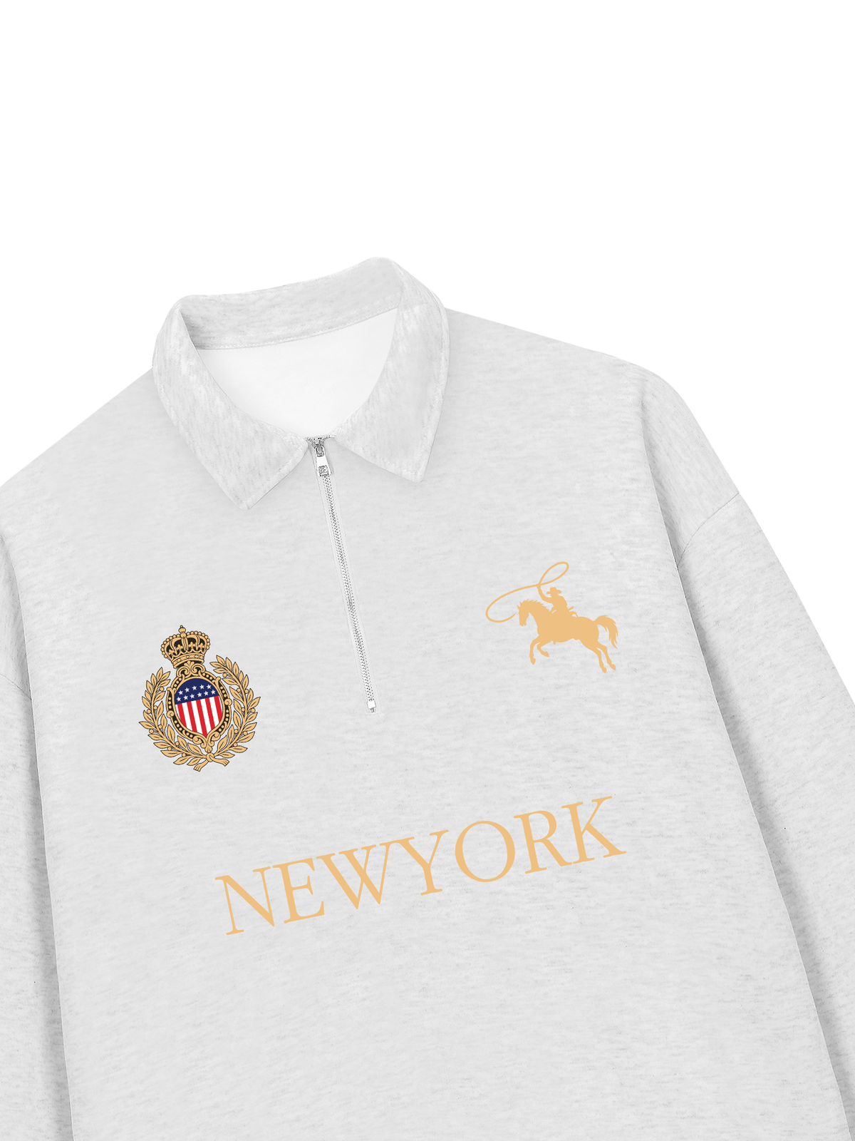 Áo Sweater Polo Nỉ Hai Da  Vintage NewYork