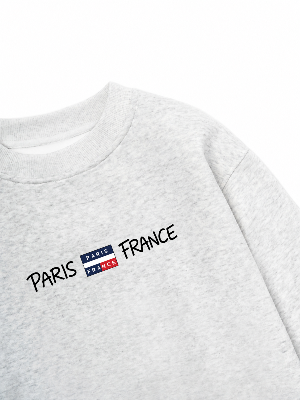Áo Sweater Nỉ Hai Da Retro Paris France